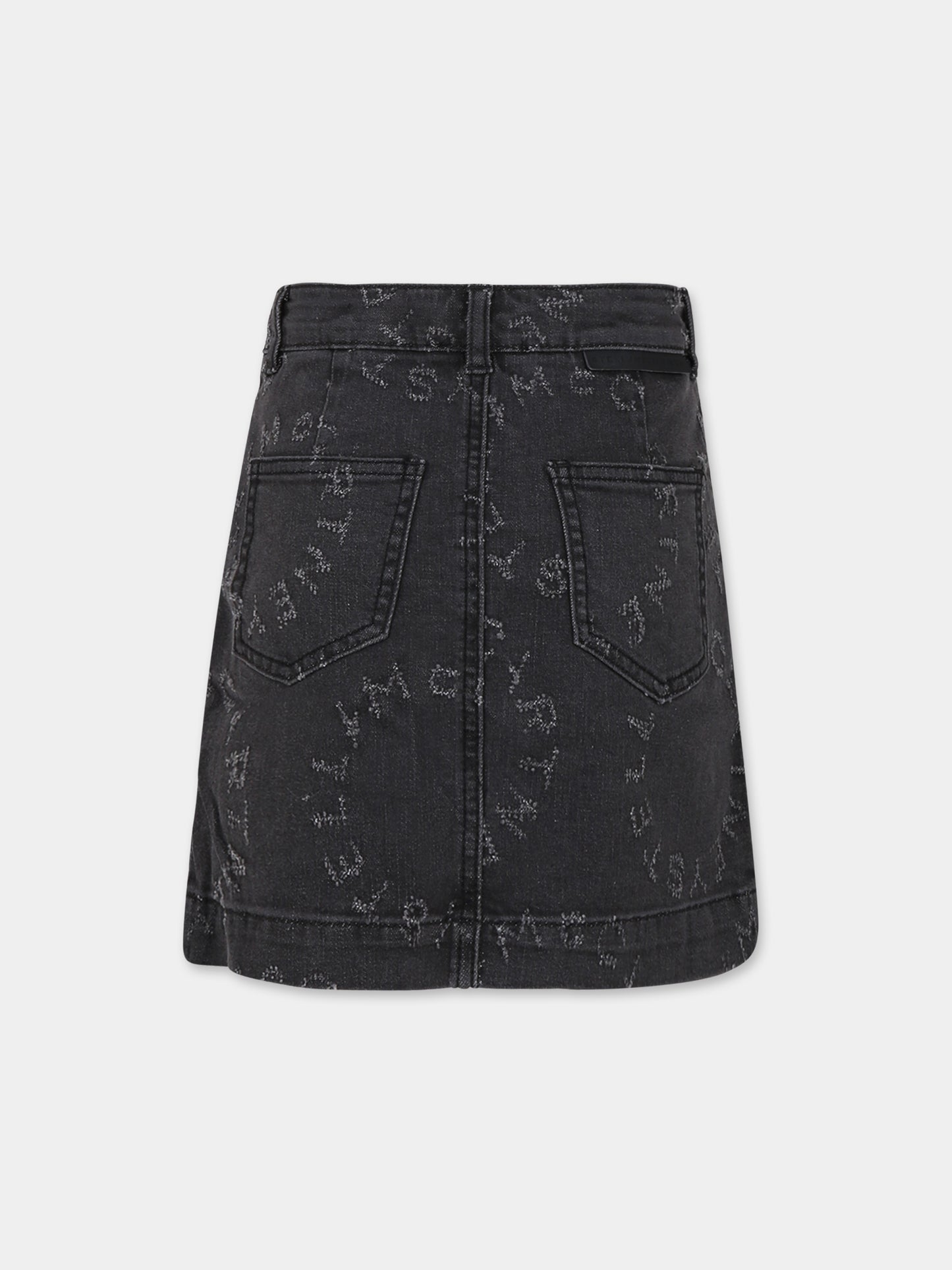 Gonna denim casual nera per bambina,Stella Mccartney Kids,TT7B11 Z0153 930