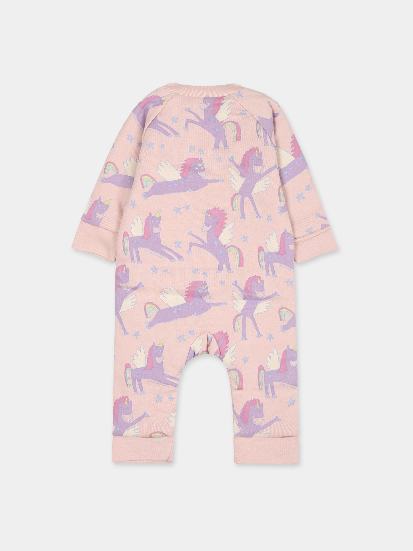 Tutina rosa reversibile per neonata con unicorni,Stella Mccartney Kids,TTA050 Z1467 505MC