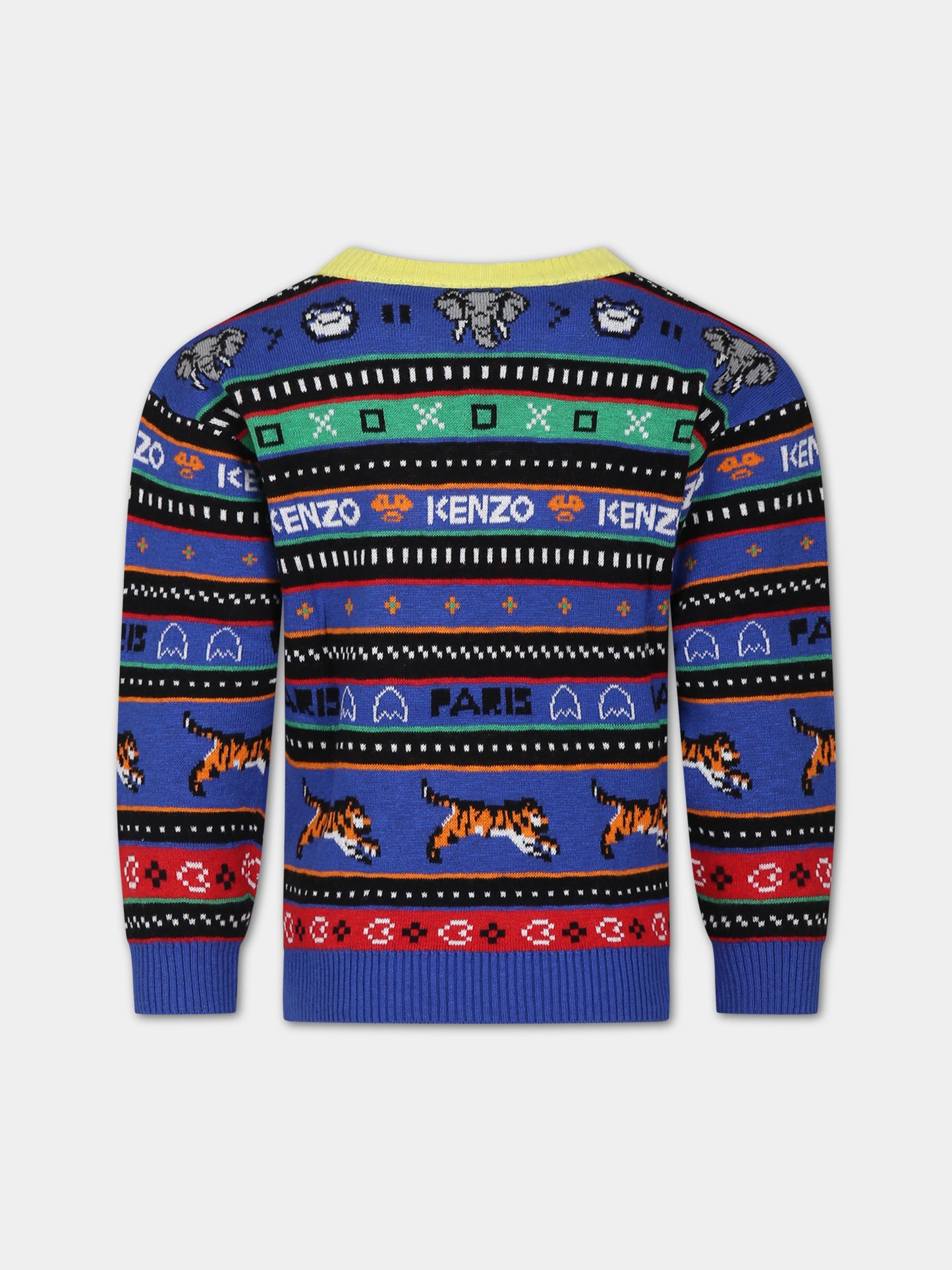 Maglione multicolor per bambino con logo,Kenzo Kids,K25830 829