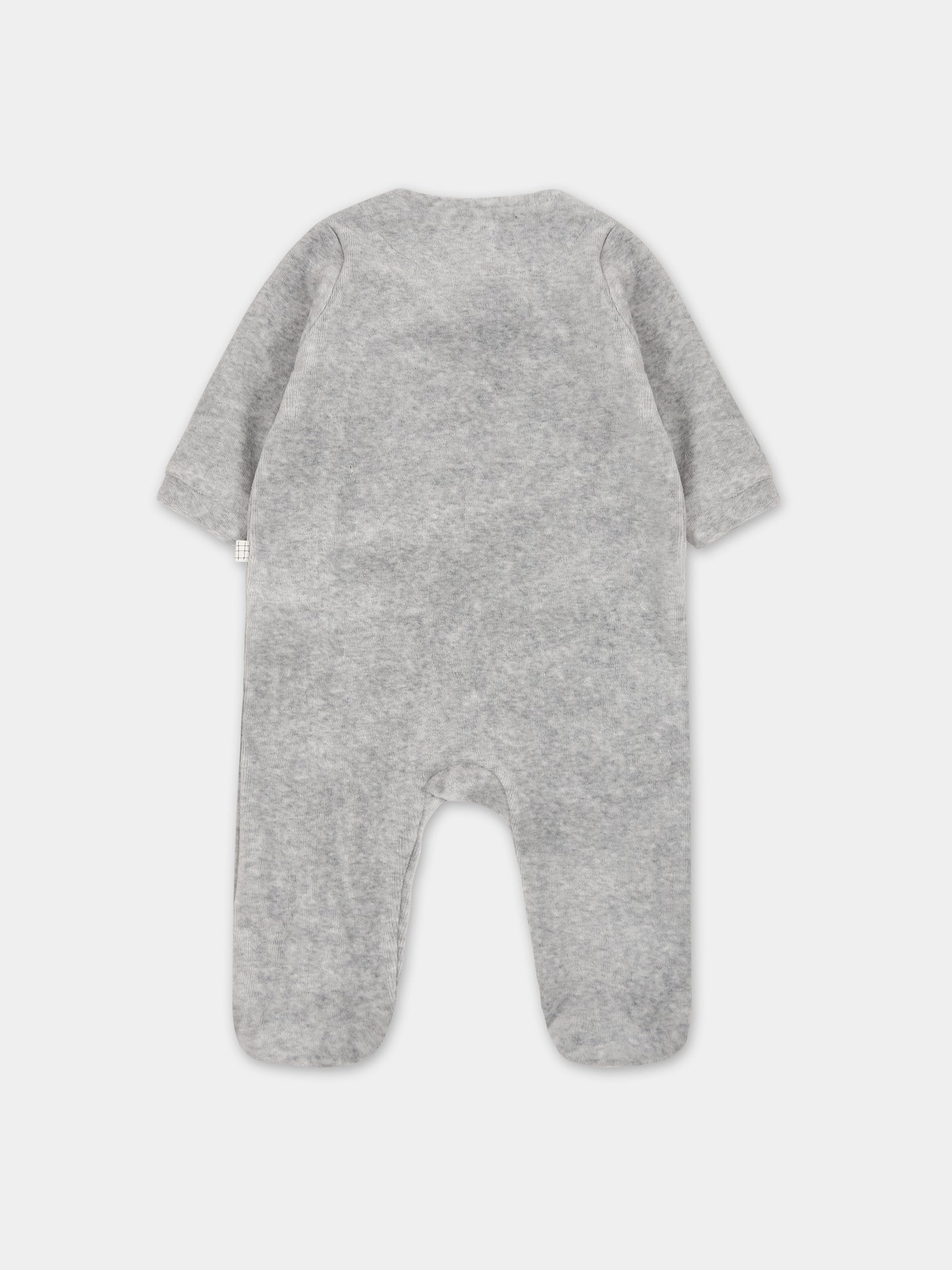 Tutina grigia con procione per neonato,Carrement Beau,Y97302 A06