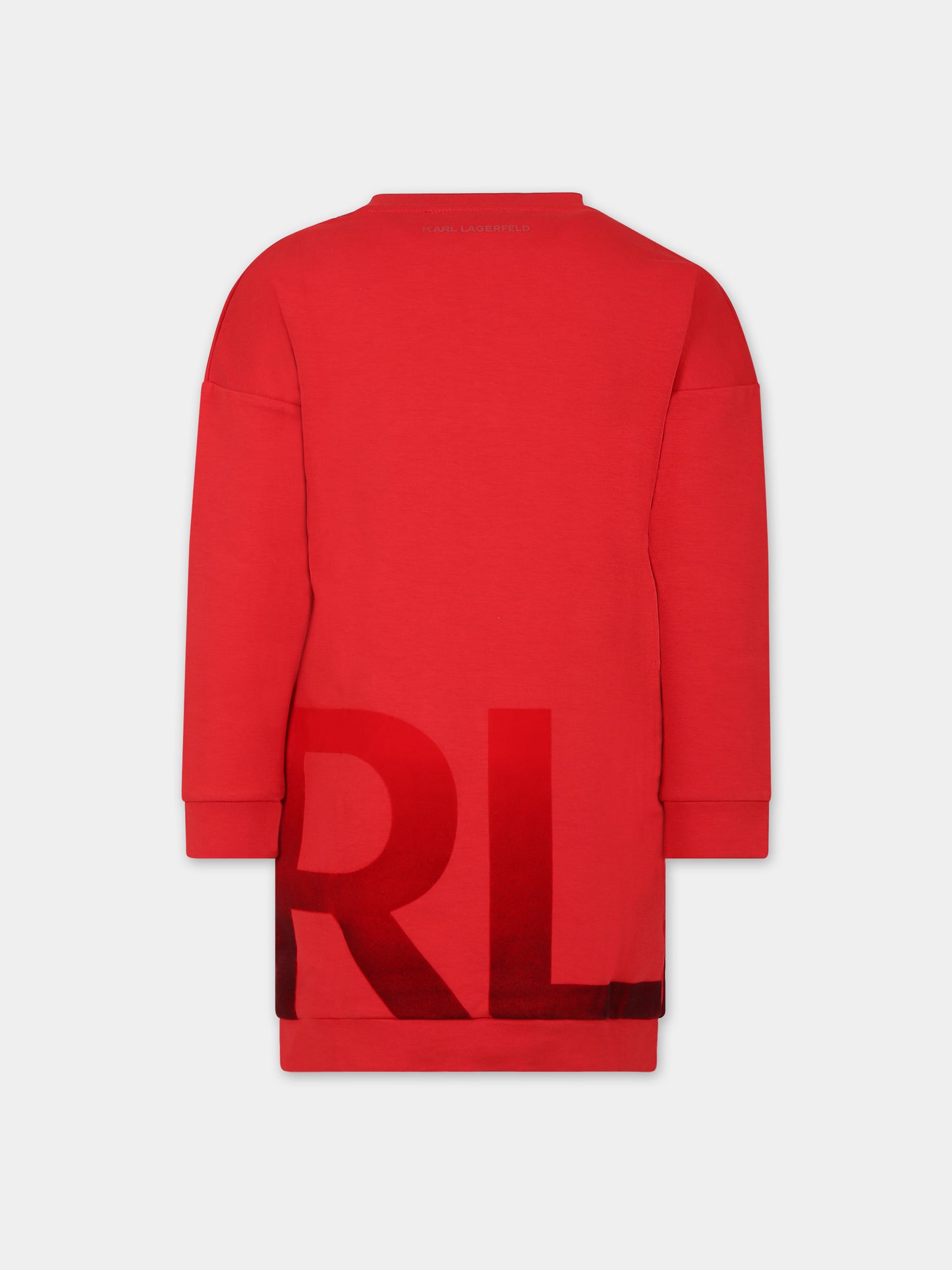 Vestito rosso per bambina,Karl Lagerfeld Kids,Z12250 97S