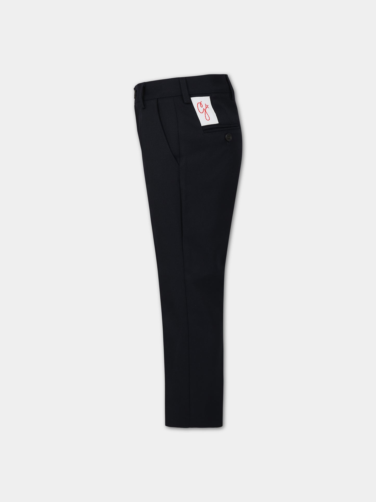 Pantaloni neri per bambino con logo,Golden Goose,GKP01561 P001072 50501