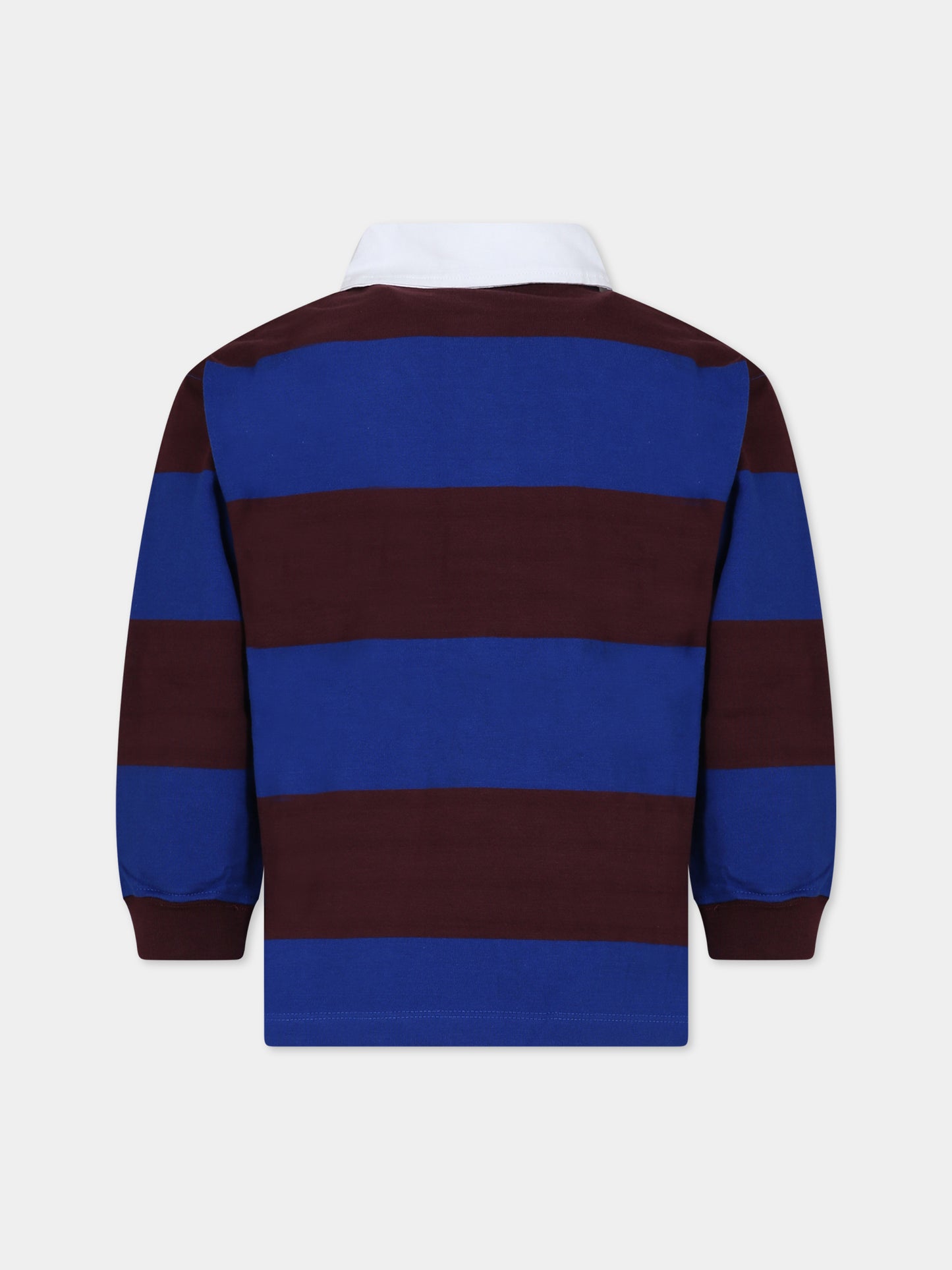 Polo blu per bambino con logo,Molo,6W23A401 8832