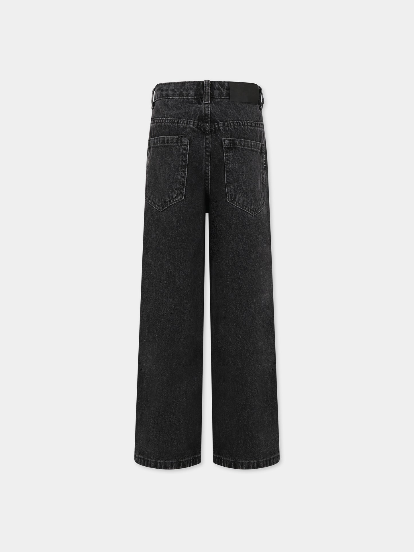 Jeans neri per bambini con logo,Molo,6W23I102 1163