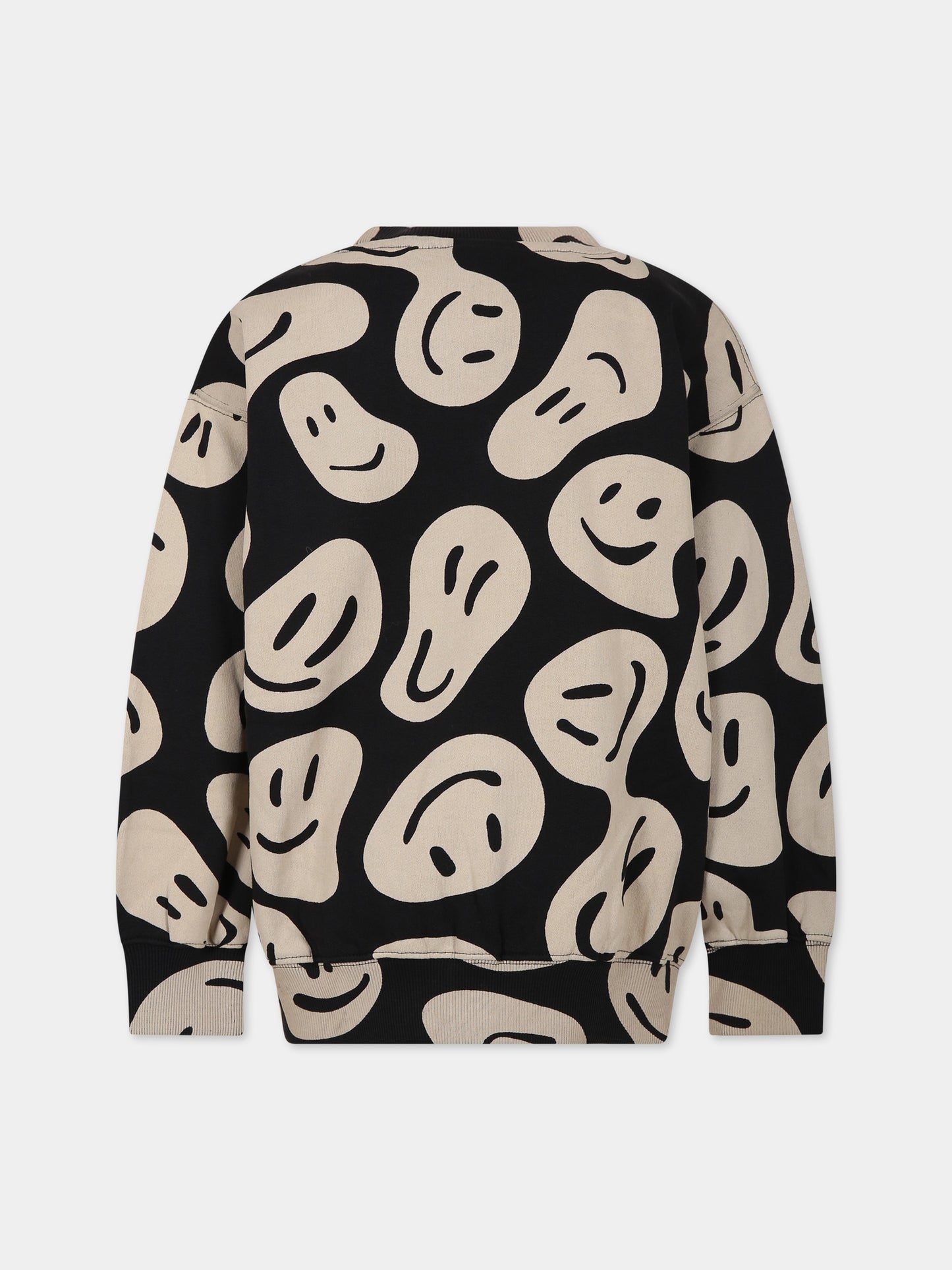 Felpa nera per bambini con smile,Molo,6W23J205 6880