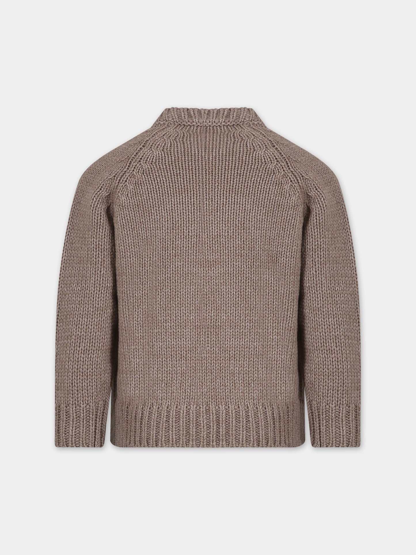 Maglione beige per bambino con aquilotto,Armani Junior,6R4M57 4M03Z 0445