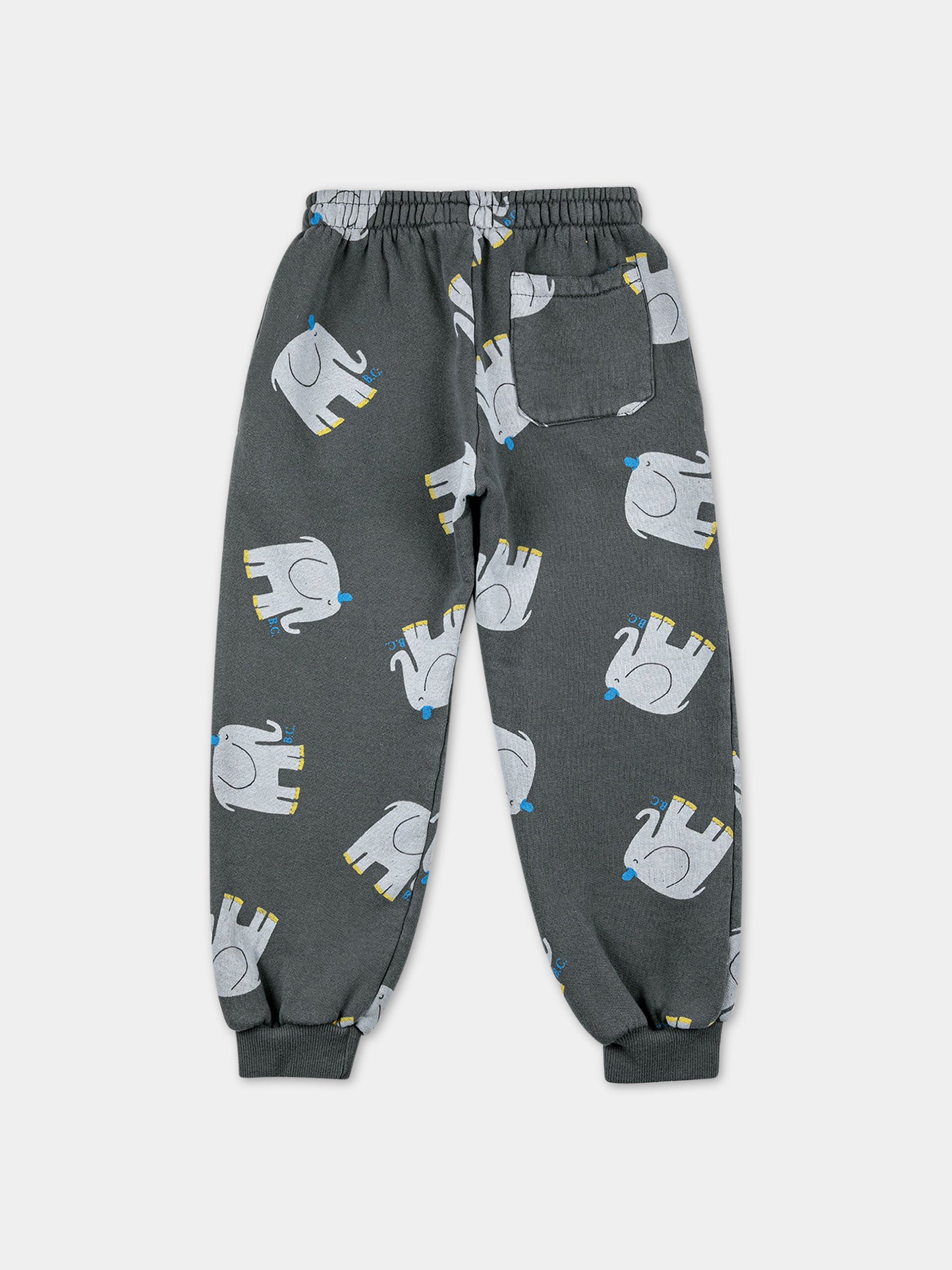 Pantalone grigio per bambino con stampa elefante,Bobo Choses,223AC067