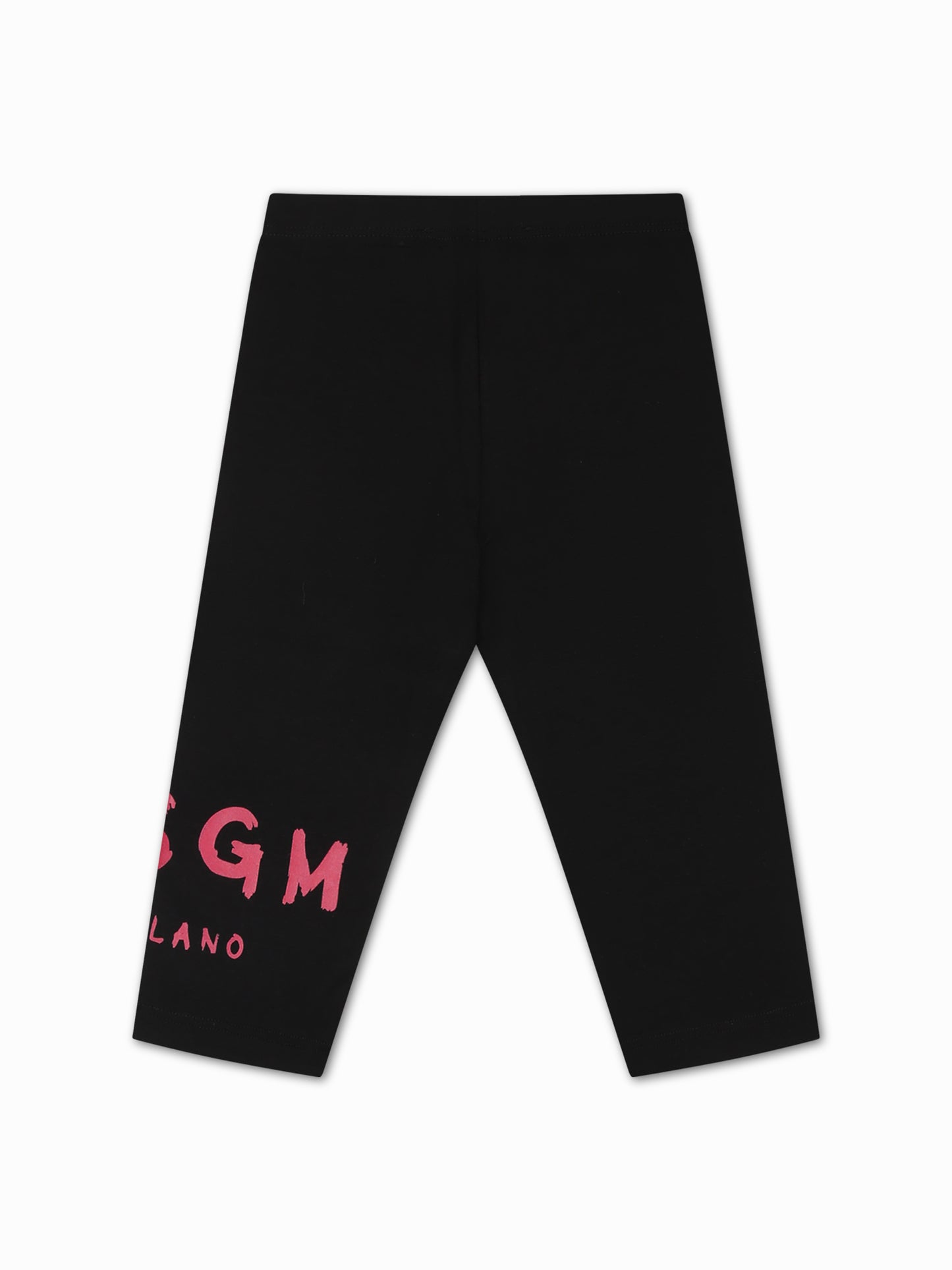 Leggings neri per neonata con logo,Msgm Kids,F3MSNGLG039 110/02
