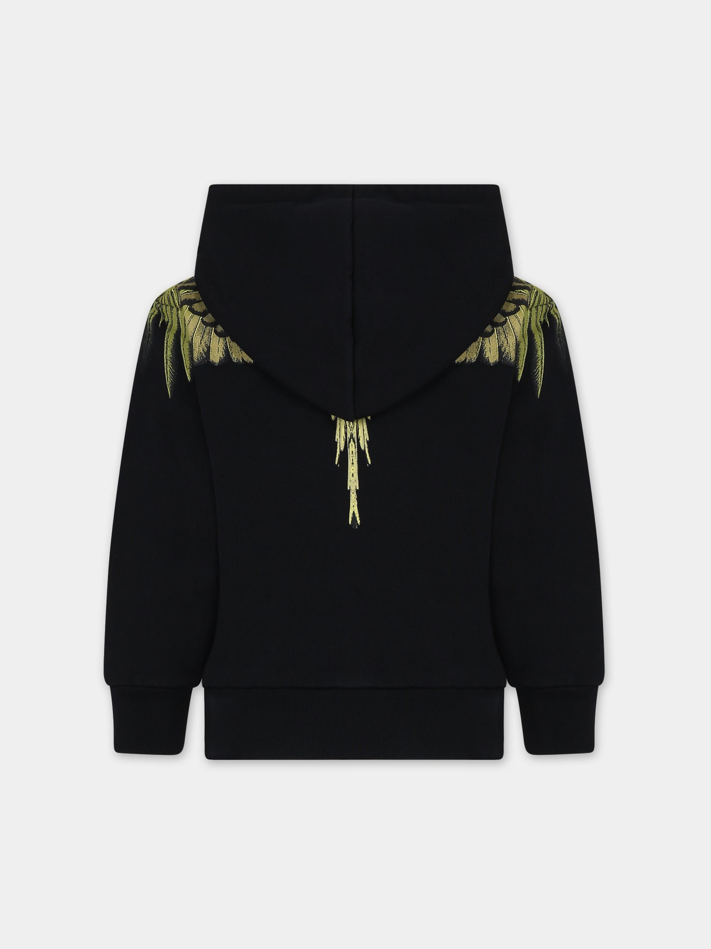 Felpa nera per bambino con ali,Marcelo Burlon Kids,CBBB001F23FLE0021014