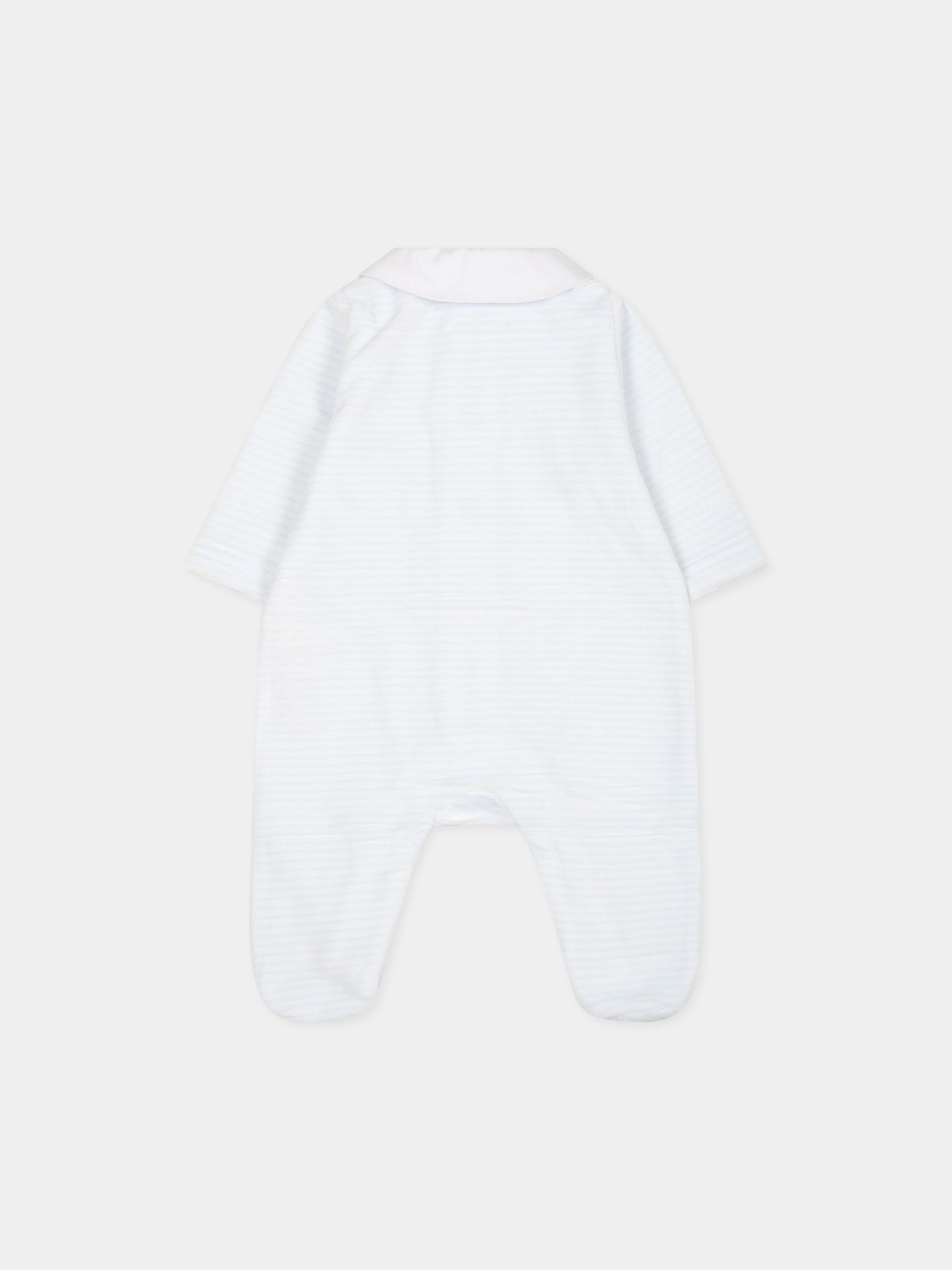 Tutina celeste per neonato con ricami,Tartine Et Chocolat,TX54130-41