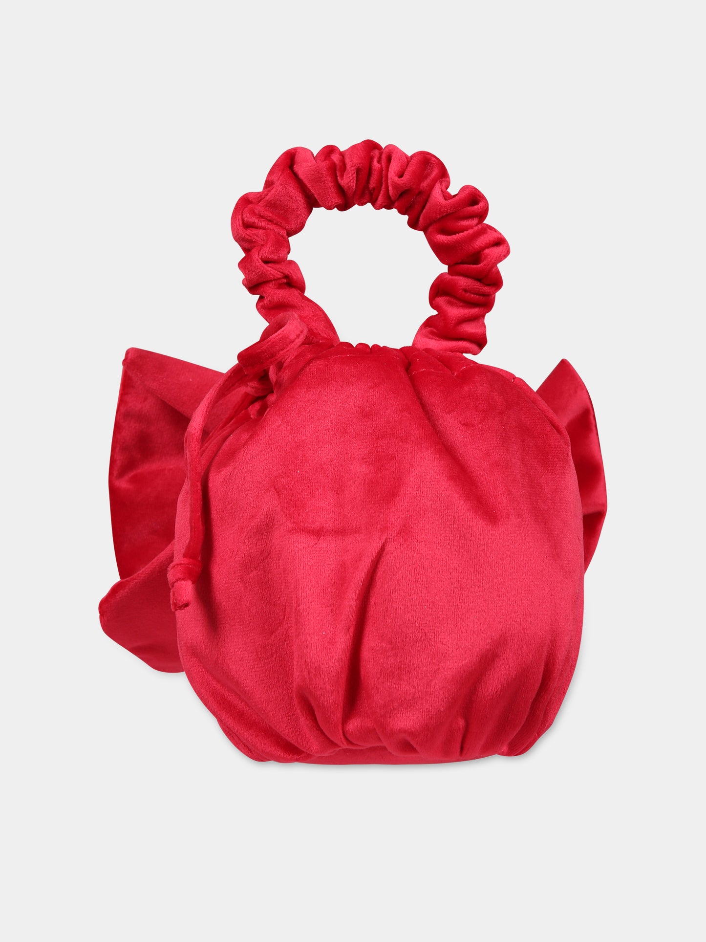 Borsa rossa per bambina con fiocco,Monnalisa,79B008 2080 0043