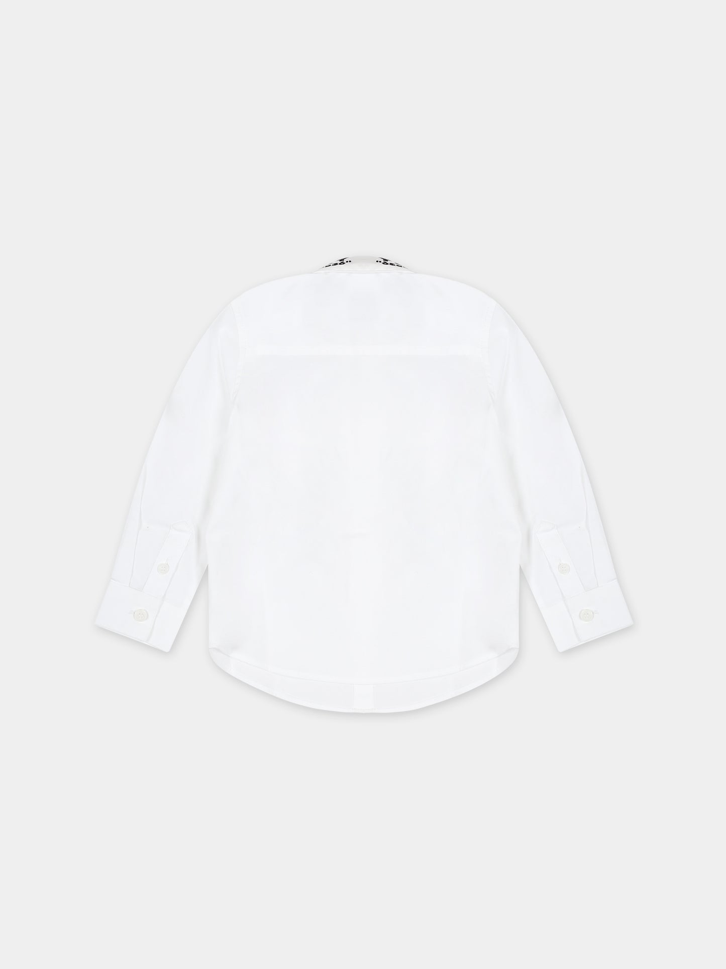 Camicia bianca per neonato con ricamo logo,Burberry Kids,8069190