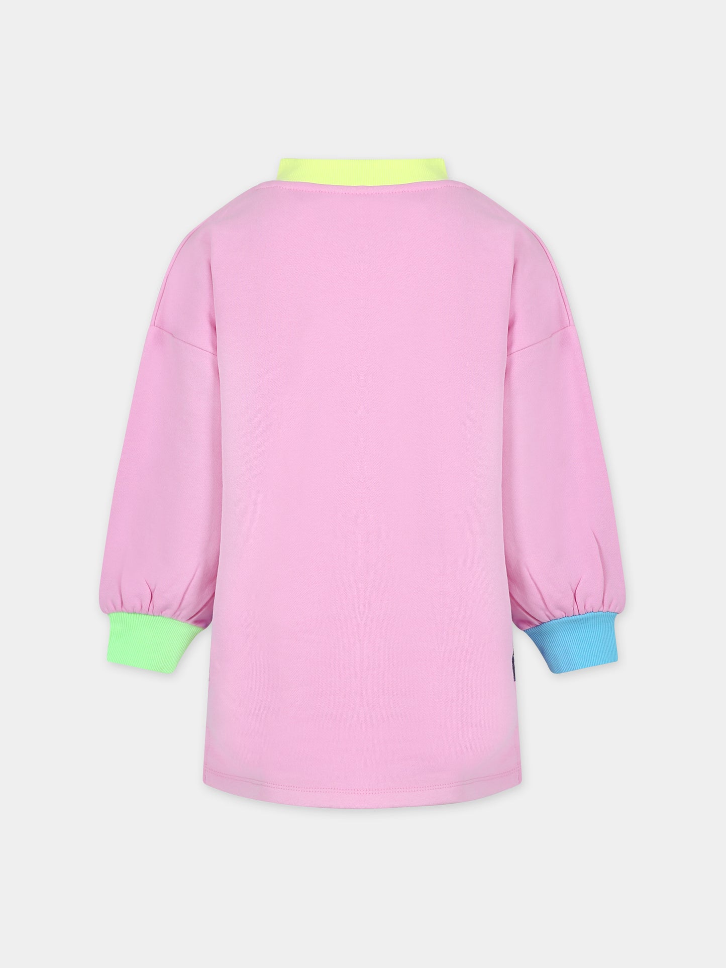 Vestito rosa per bambina con stampa Woder Woman,Billieblush,U12863 47C