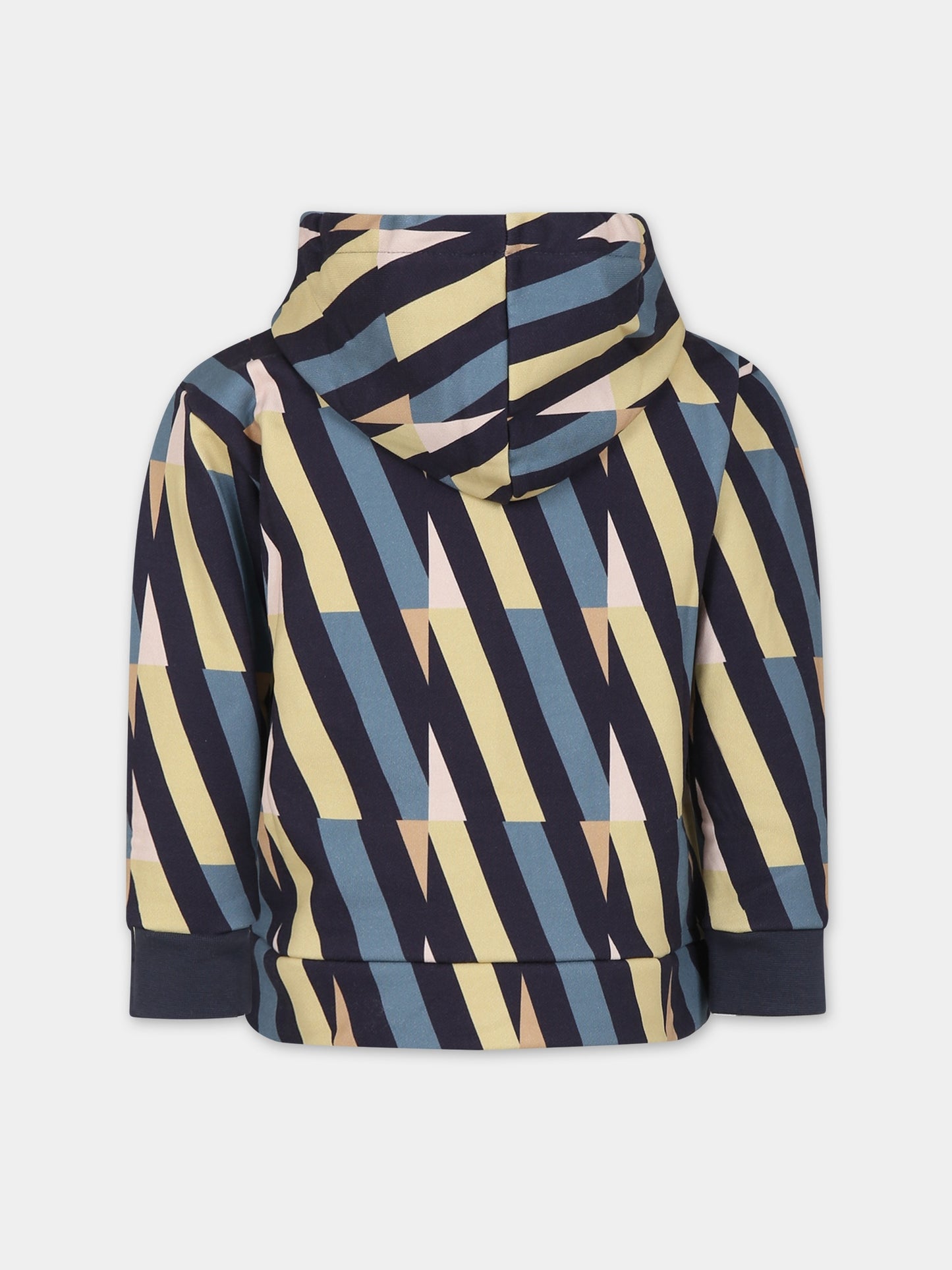 Felpa blu per bambini con stampa linee,Coco Au Lait,15COCOAW231075B