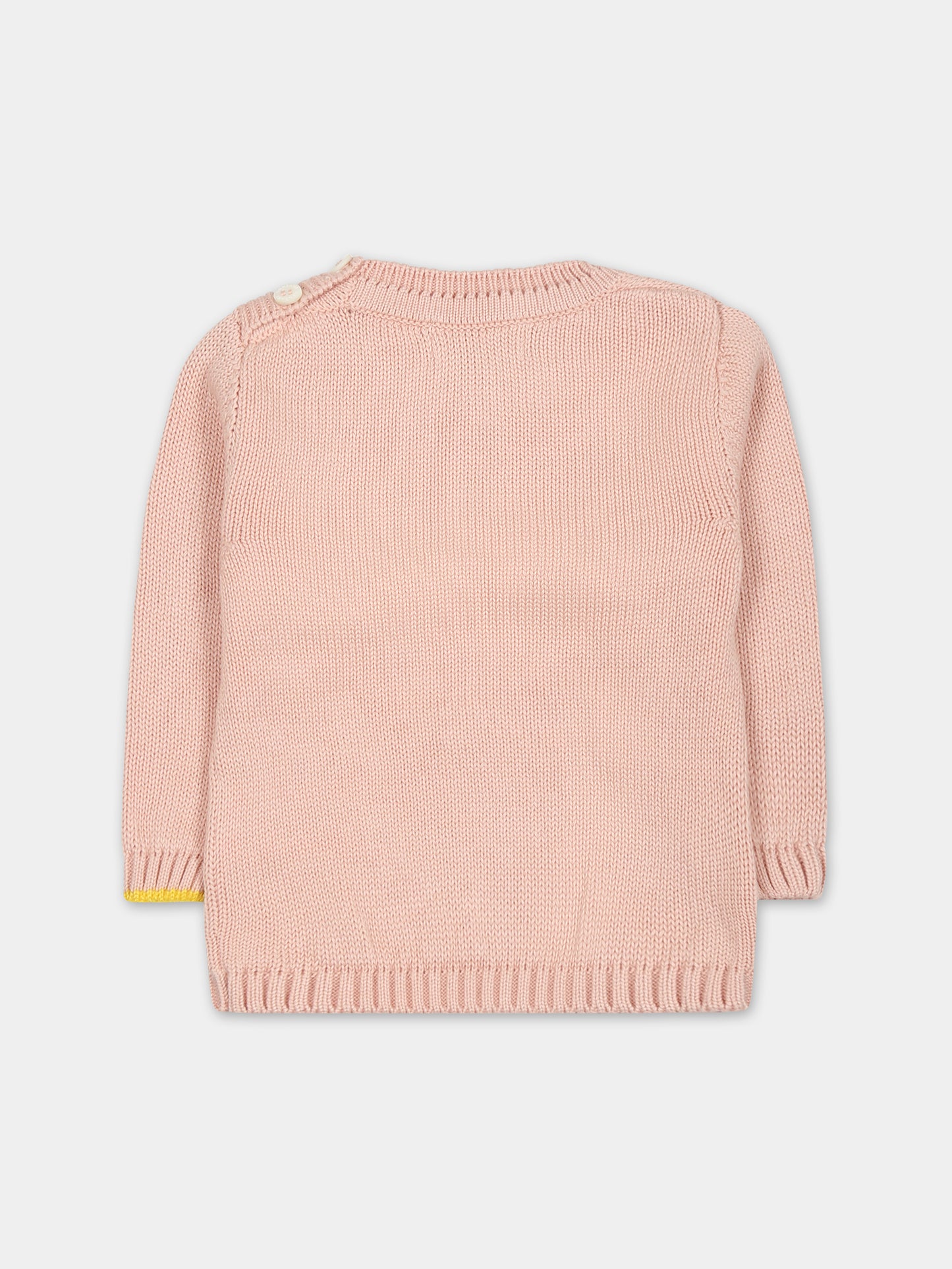 Maglione rosa per neonata,Gensami,GIR01-B-CUORE