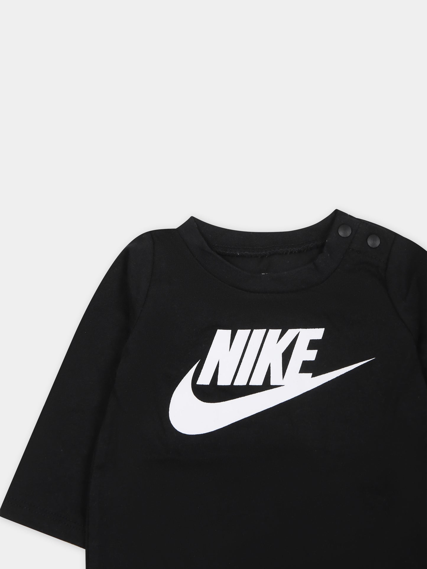 Tutina nera per neonato con swoosh,Nike,56K284 023