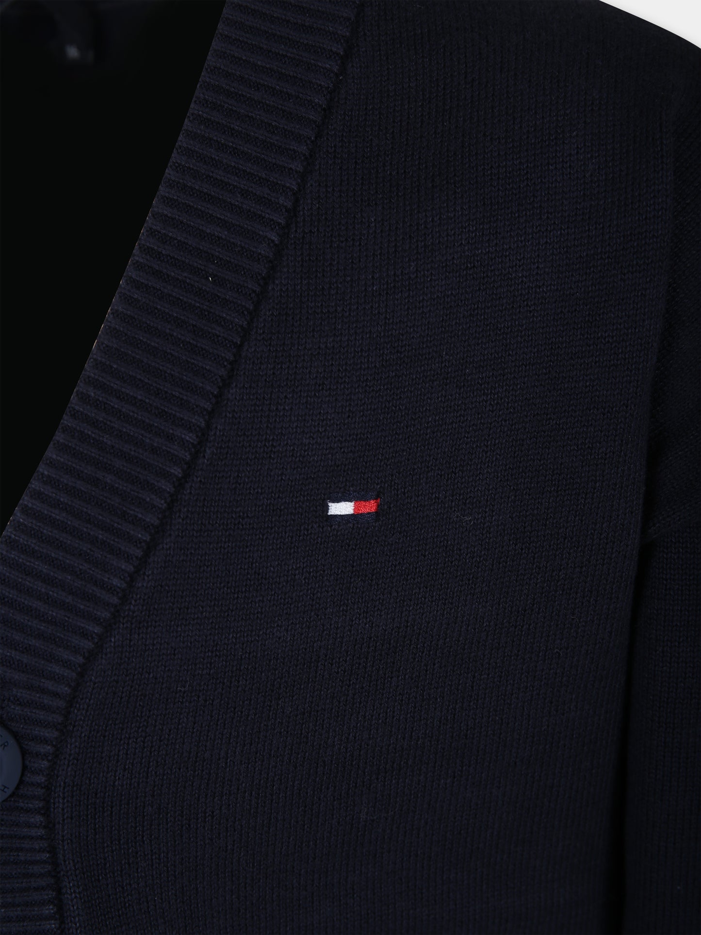 Cardigan blu per bambino con logo,Tommy Hilfiger Junior,23FMTHKB0KB08891J DW5