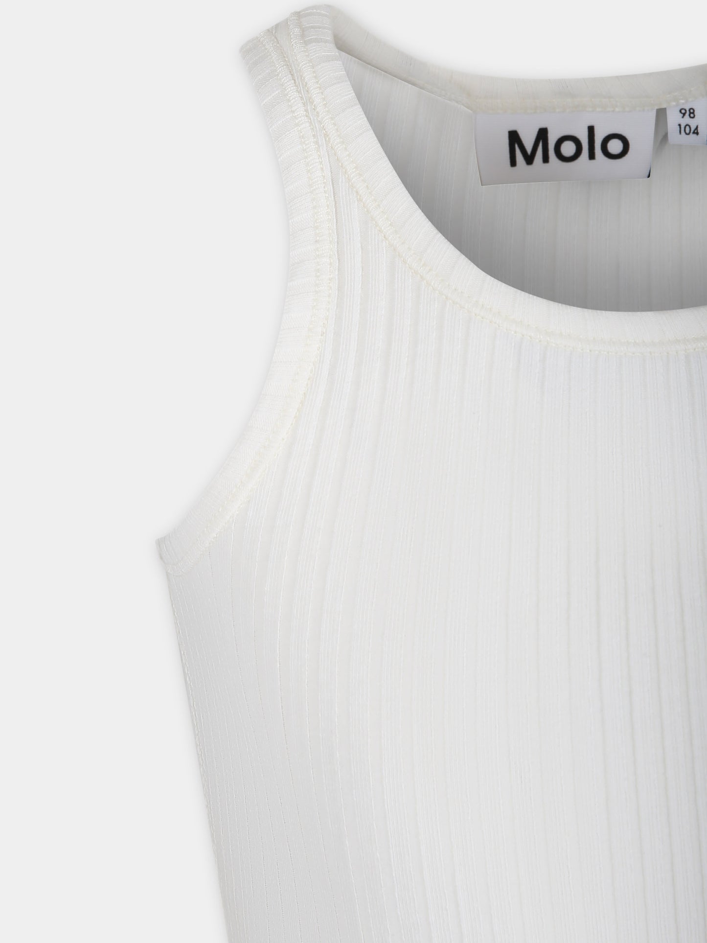 Canotta bianca per bambina,Molo,2S24A103 8900