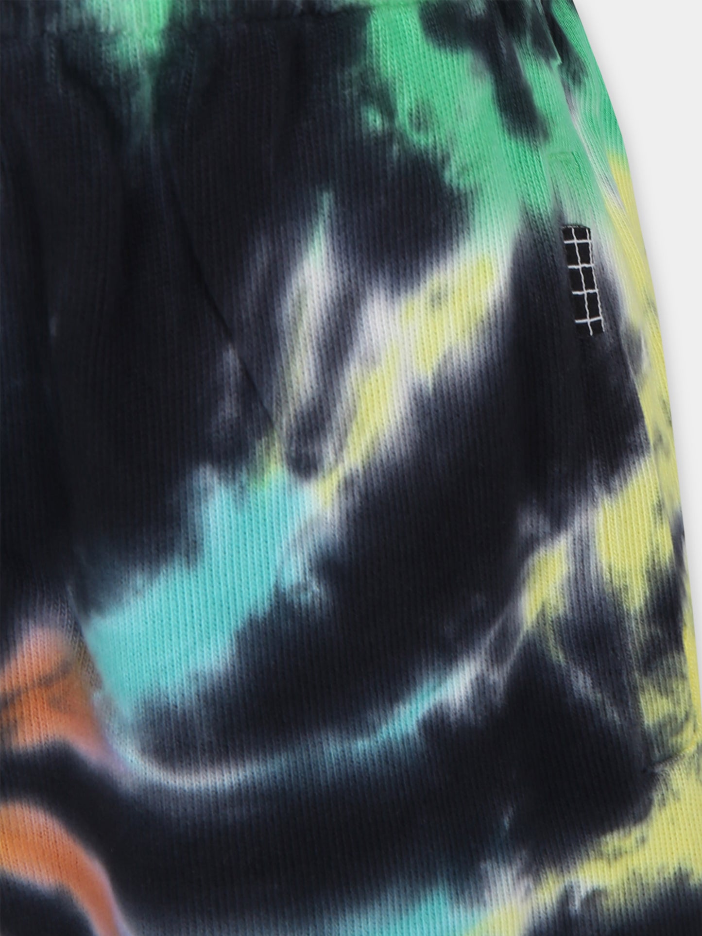 Shorts neri per bambino con stampa tie-dye,Molo,1S24H206 9084