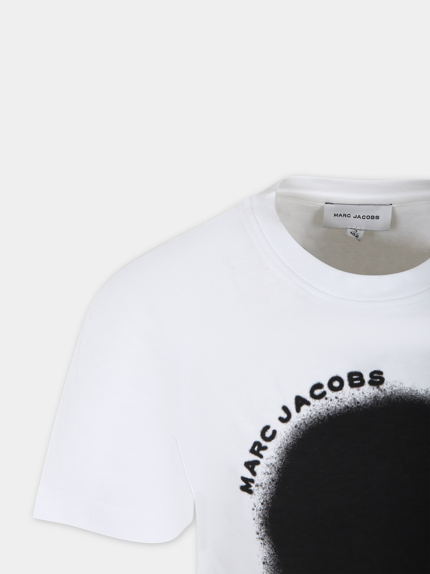 T-shirt bianca per bambini con logo,Little Marc Jacobs,W60220 N50