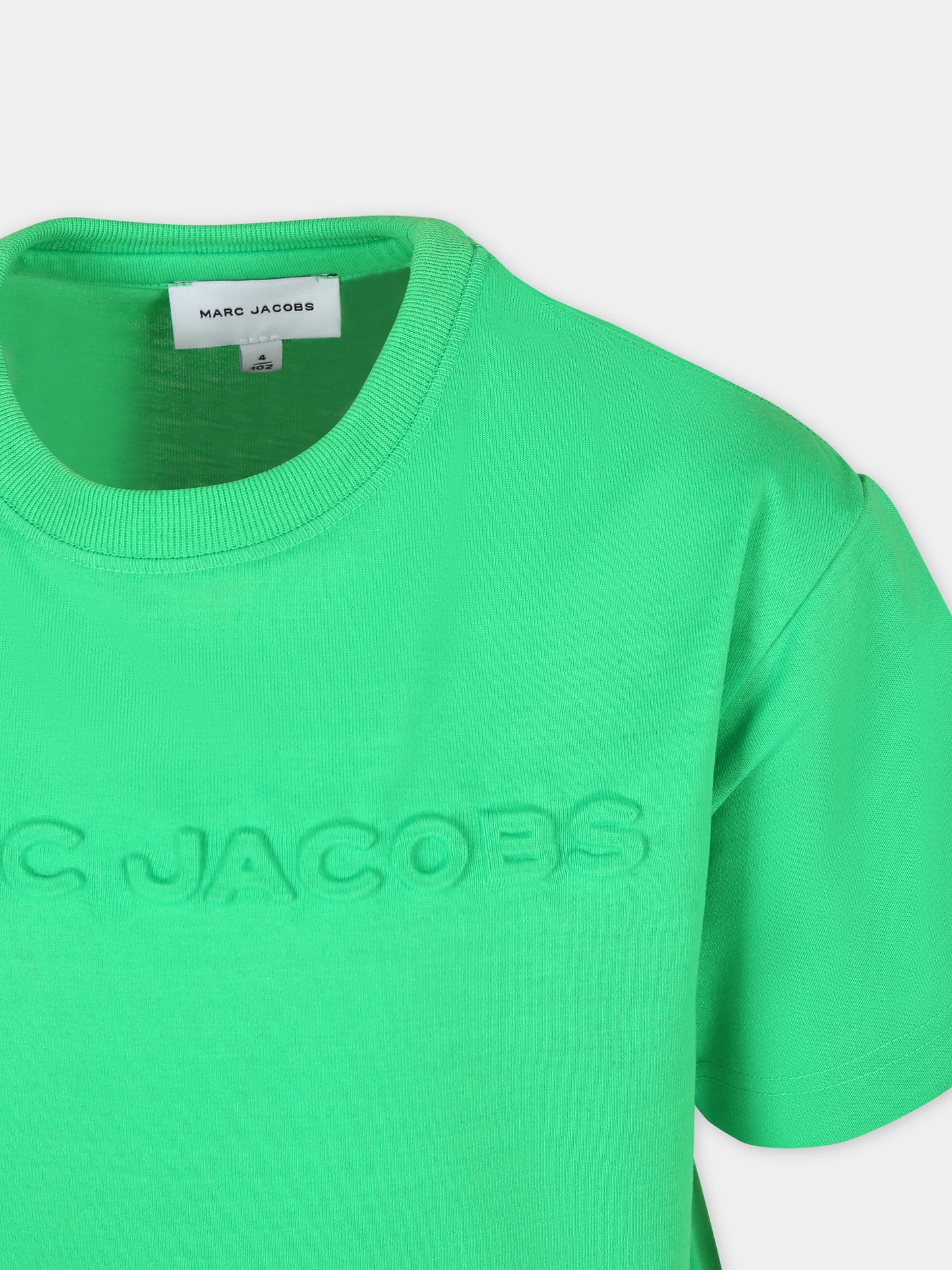 T-shirt verde per bambini con logo,Little Marc Jacobs,W60038 68G