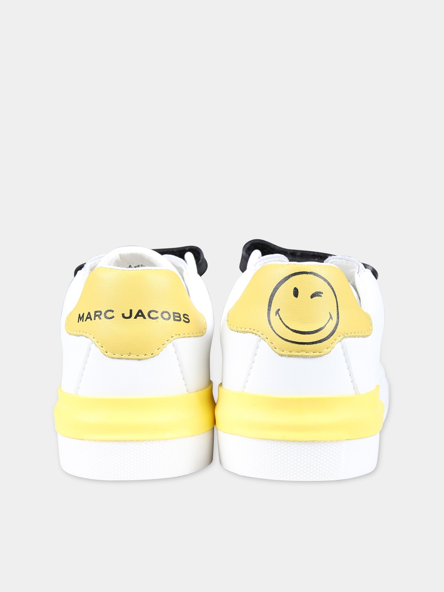 Sneakers basse bianche per bambini con smile,Little Marc Jacobs,W60055 10P