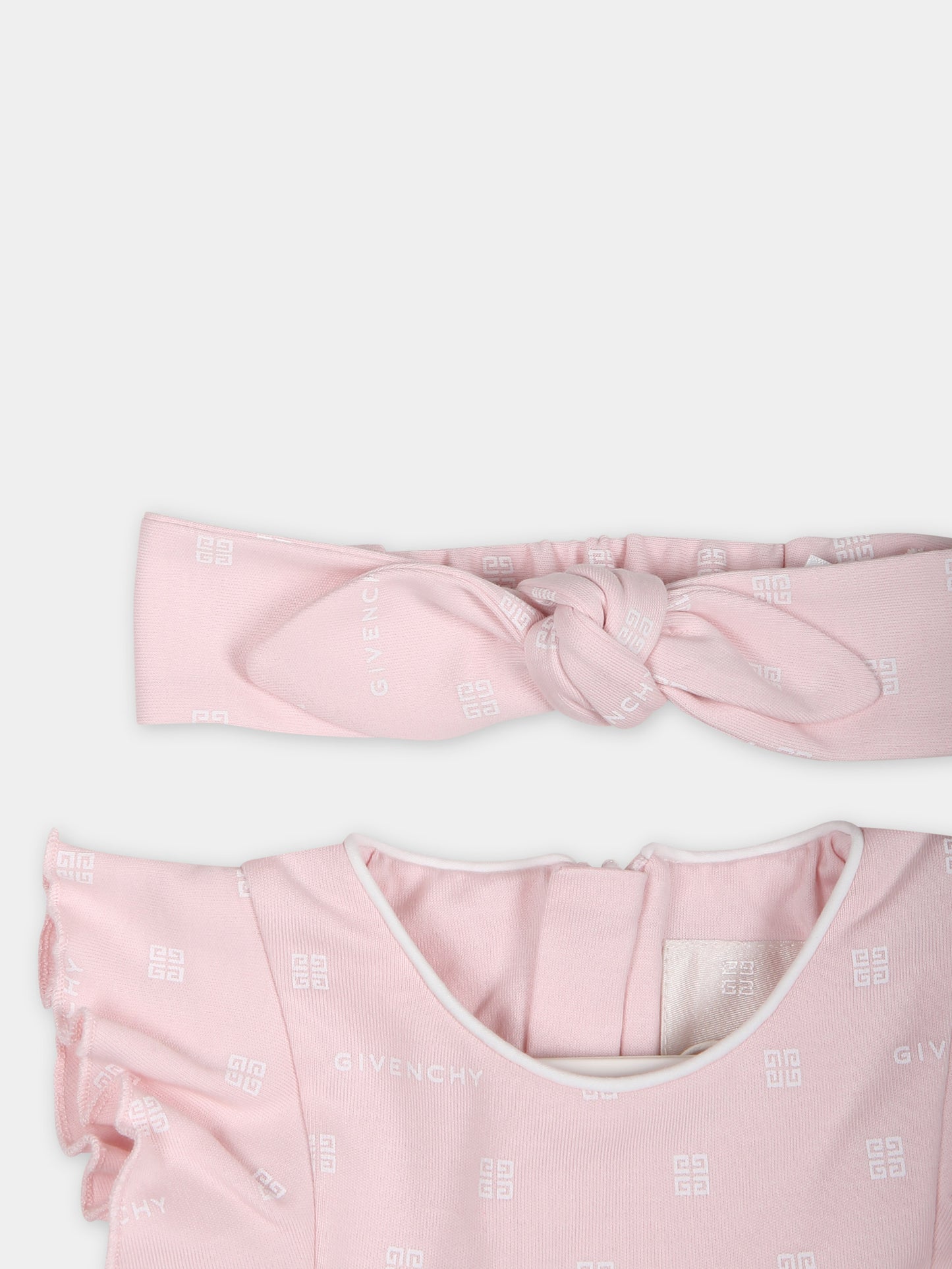 Set rosa per neonata con 4G all-over,Givenchy Kids,H30240 44Z