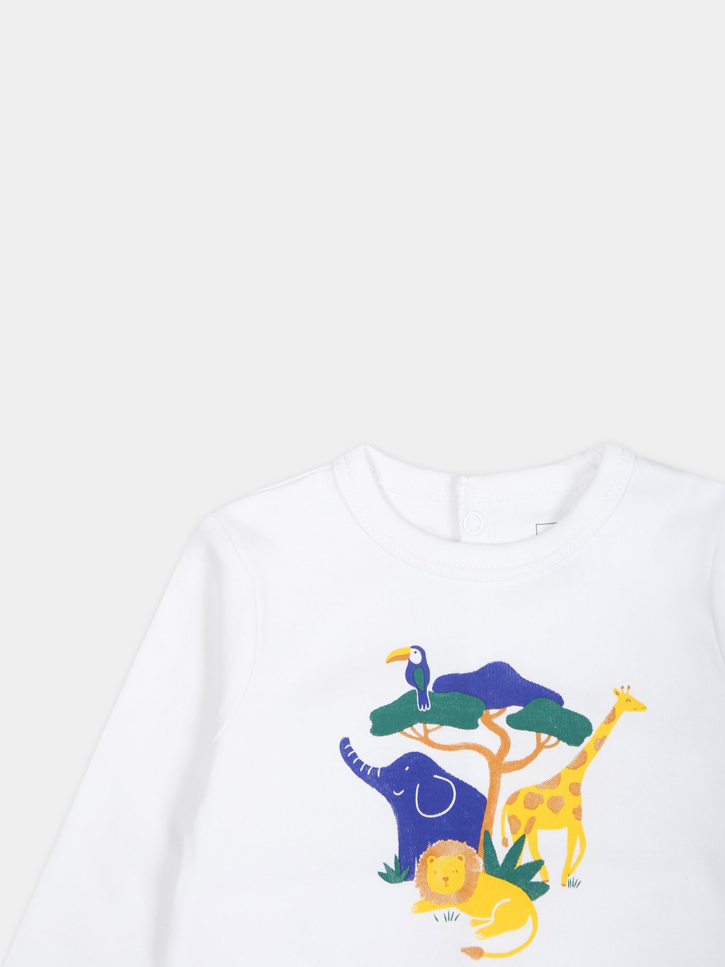 Tutina bianca per neonato con stampa multicolor,Carrement Beau,Y30048 10P