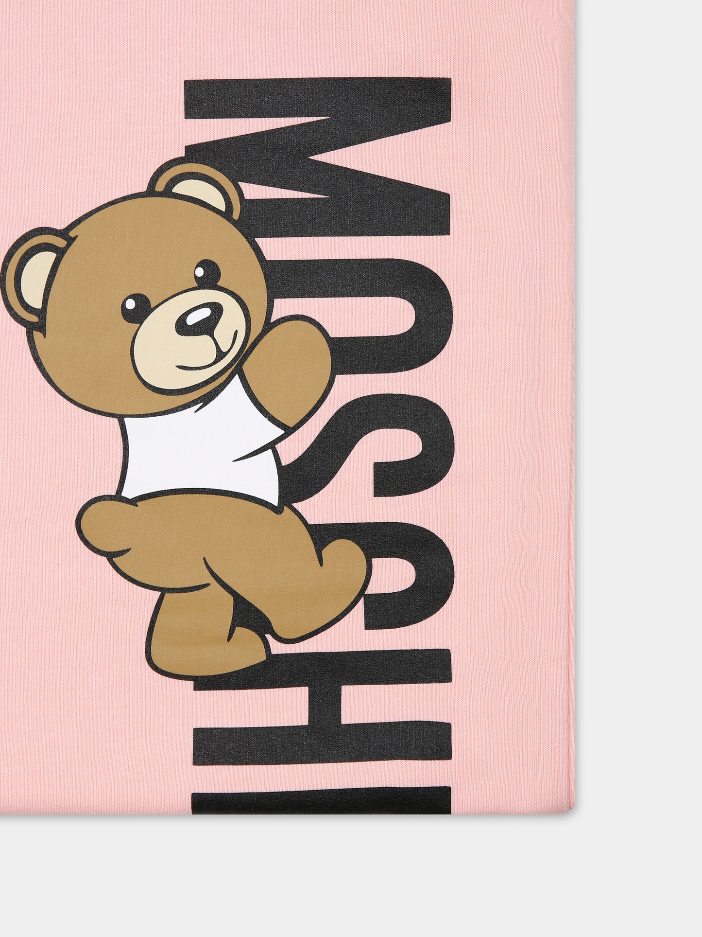 Coperta rosa per neonato con Teddy Bear e logo,Moschino Kids,M8B005 LCA30 50209