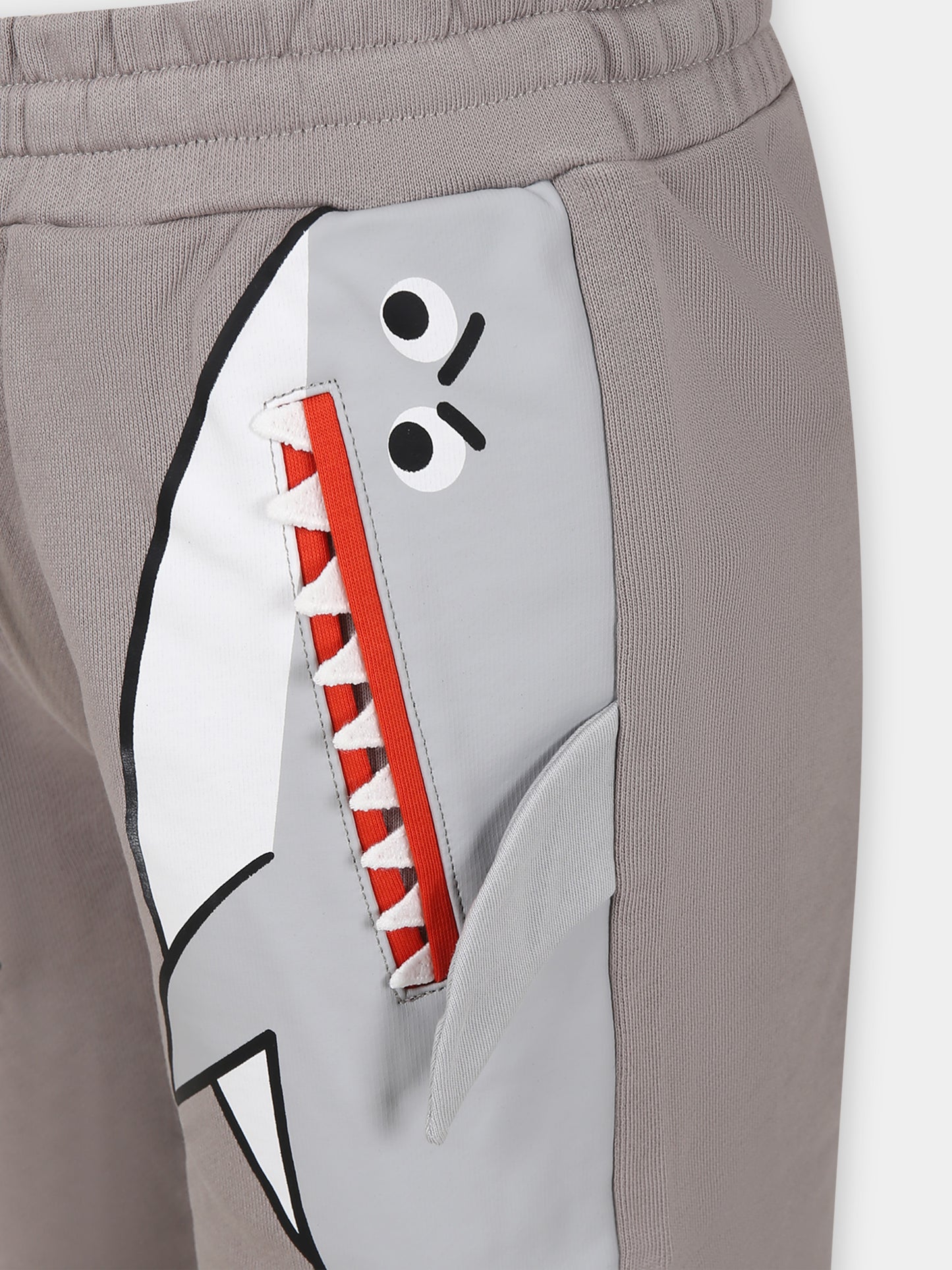 Shorts grigi per bambino con squali,Stella Mccartney Kids,TU6P59 Z0499 909
