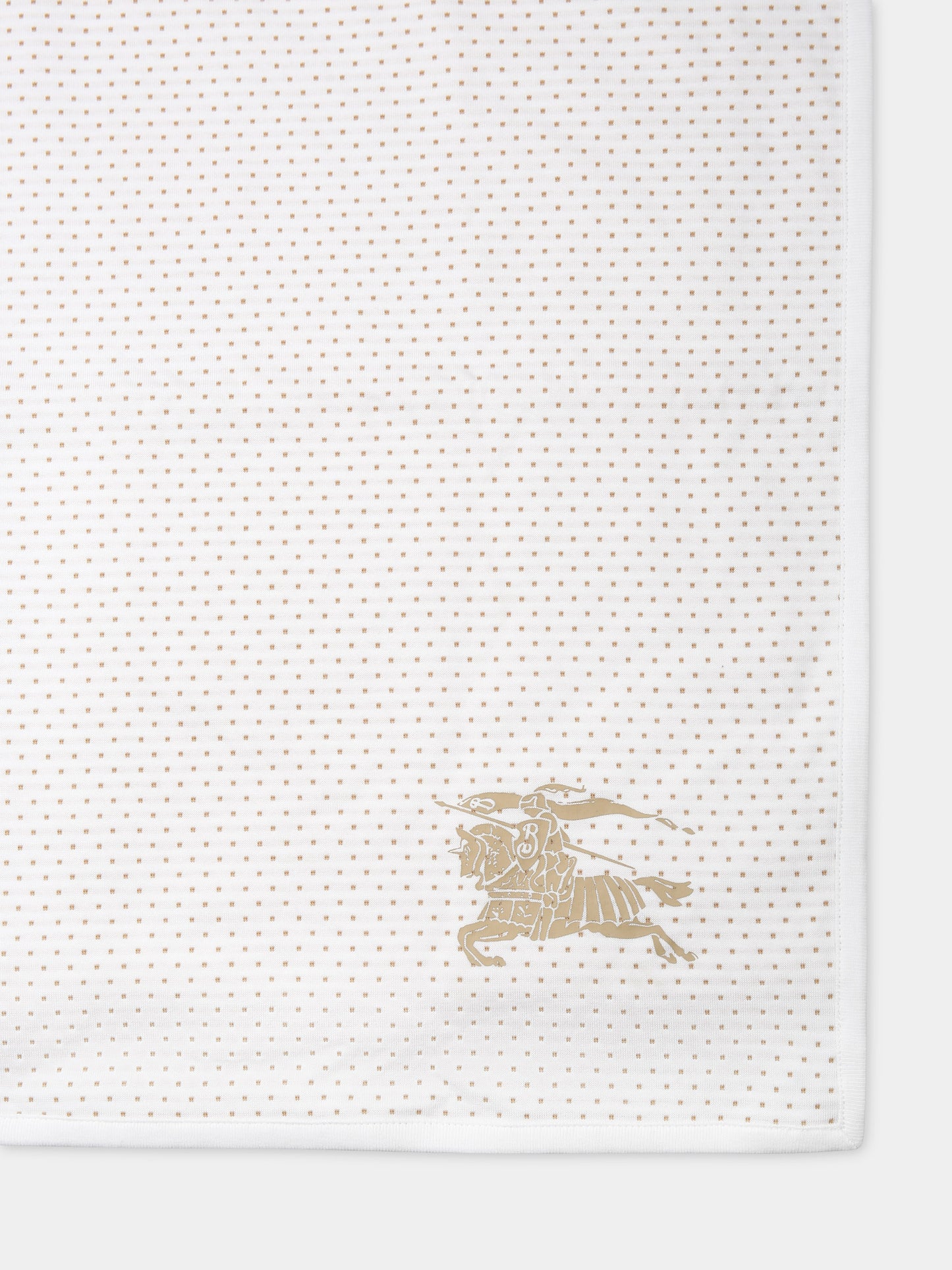 Coperta bianca per neonati con logo e fantasia all-over,Burberry Kids,8078060 A7168