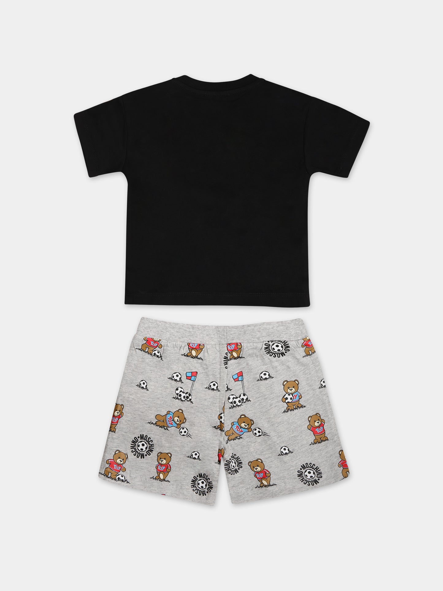 Completo nero per neonato con Teddy Bear,Moschino Kids,MUG00V LAB57 60100