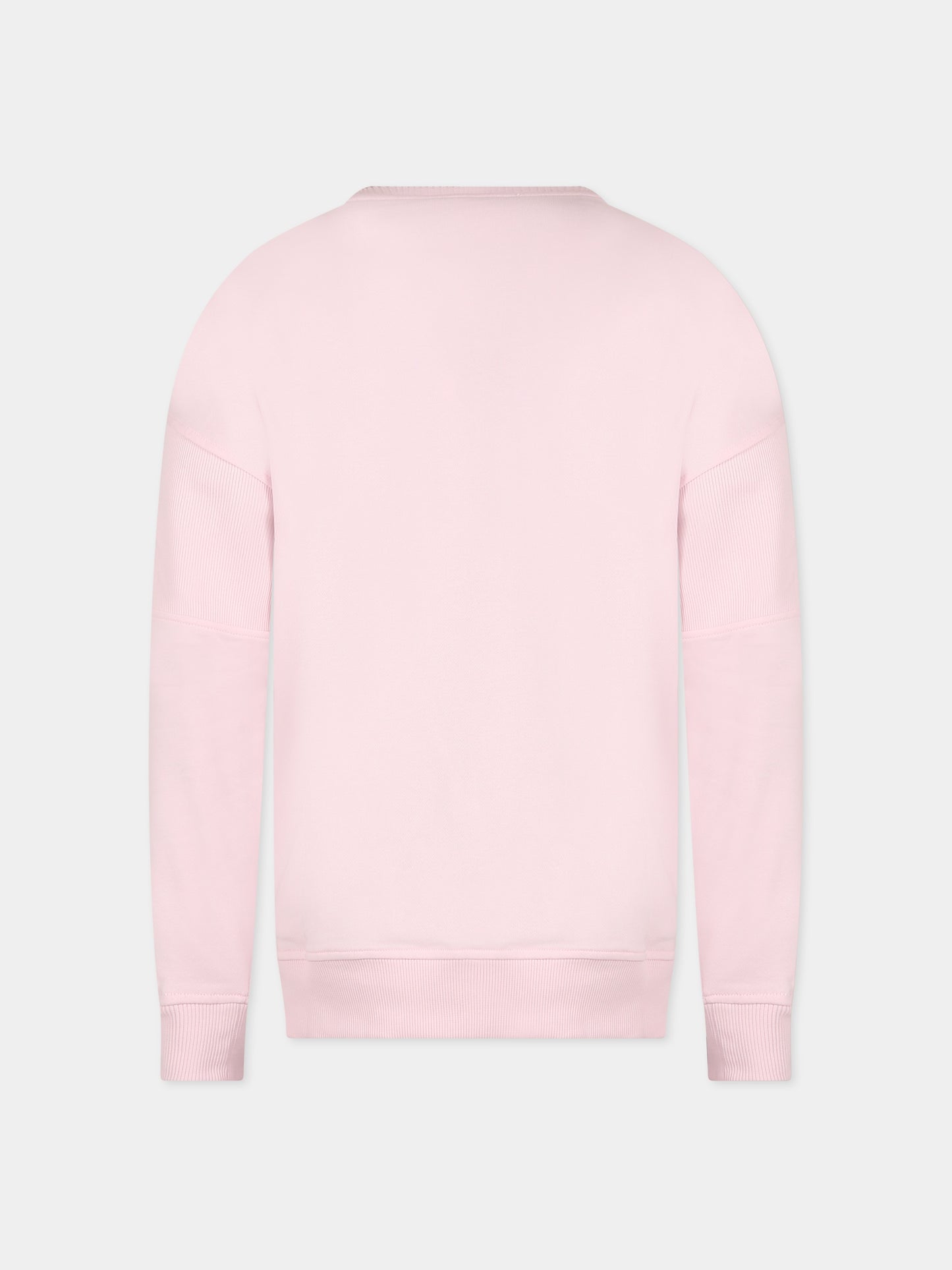 Felpa rosa per bambina con logo,Balmain Kids,BS4Q20 Z0081 540NE