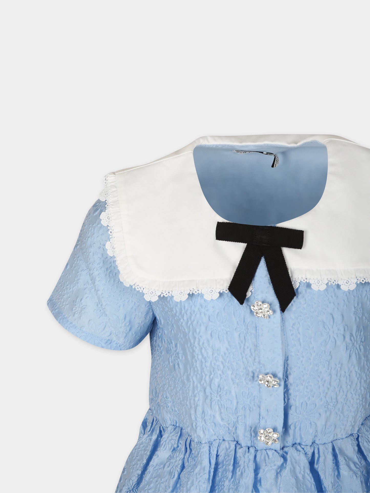 Vestito elegante celeste per bambina,Self-portrait,RS24 712S BL