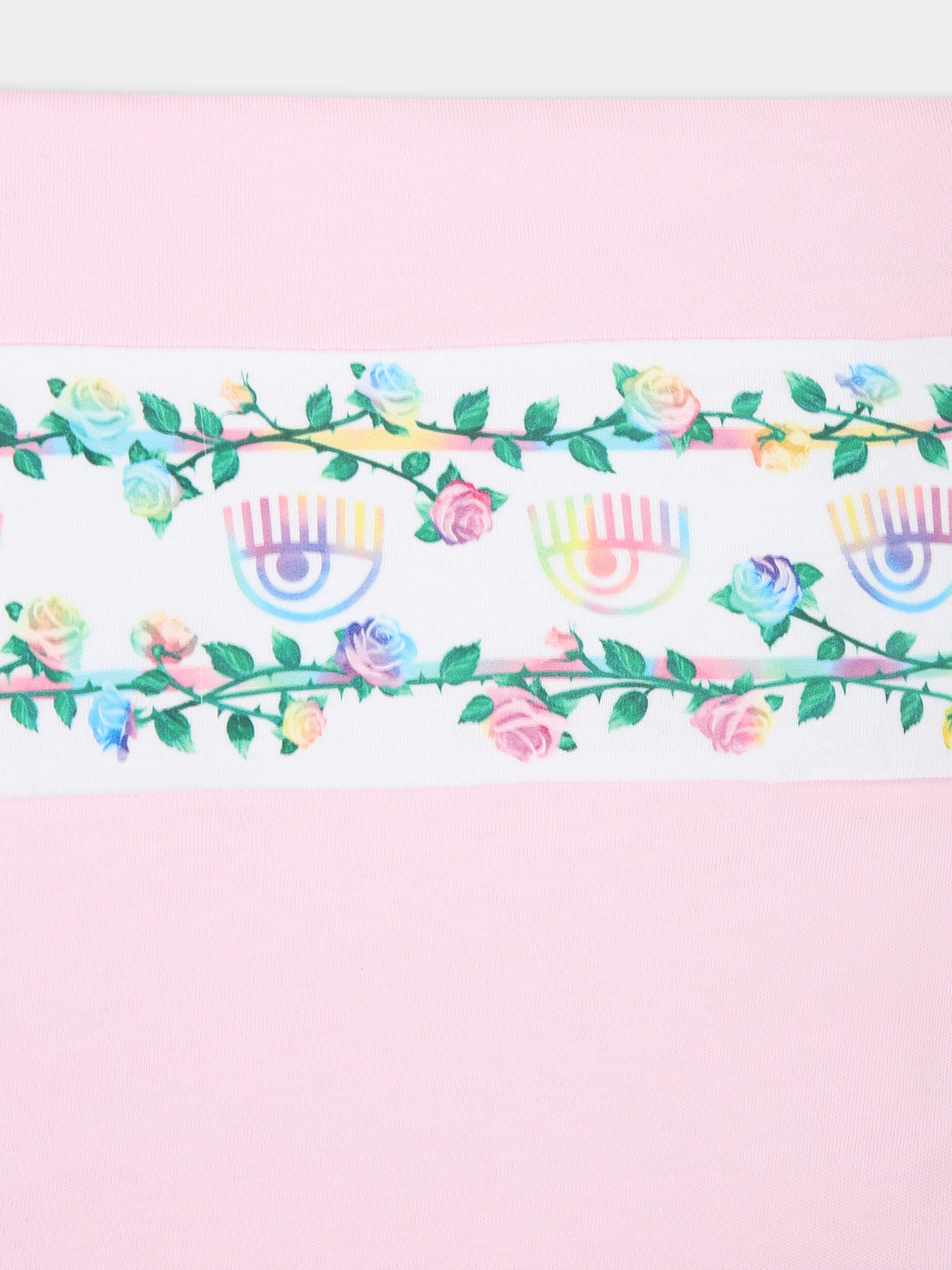 Coperta rosa per neonata con eyes flirting e rose,Chiara Ferragni Collection,55C002 3000 090F