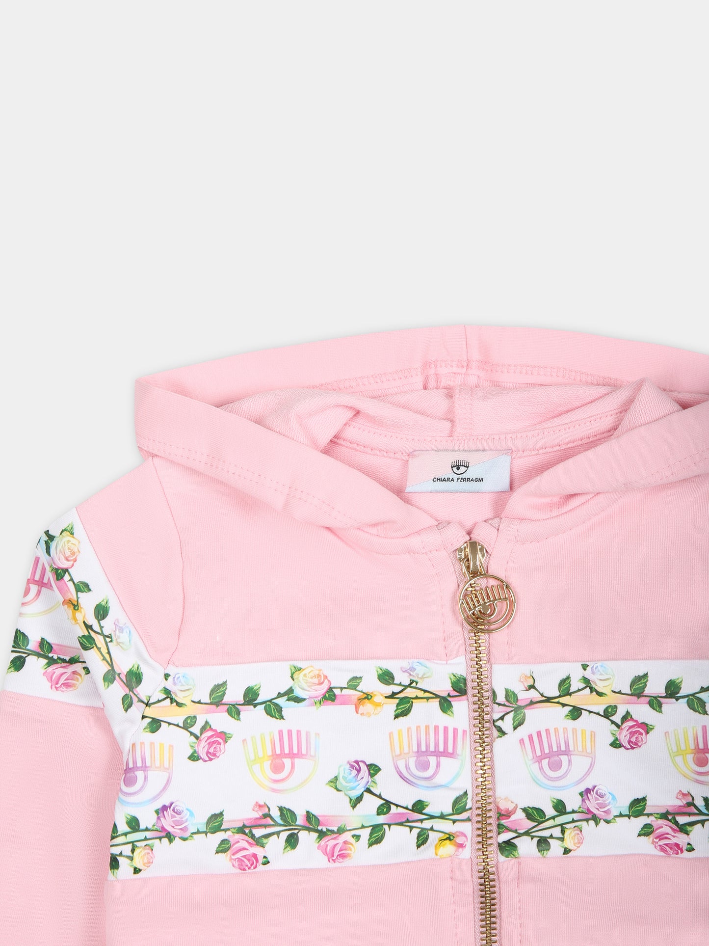Felpa rosa per neonata con eyestar,Chiara Ferragni Collection,53C800 3020 090F