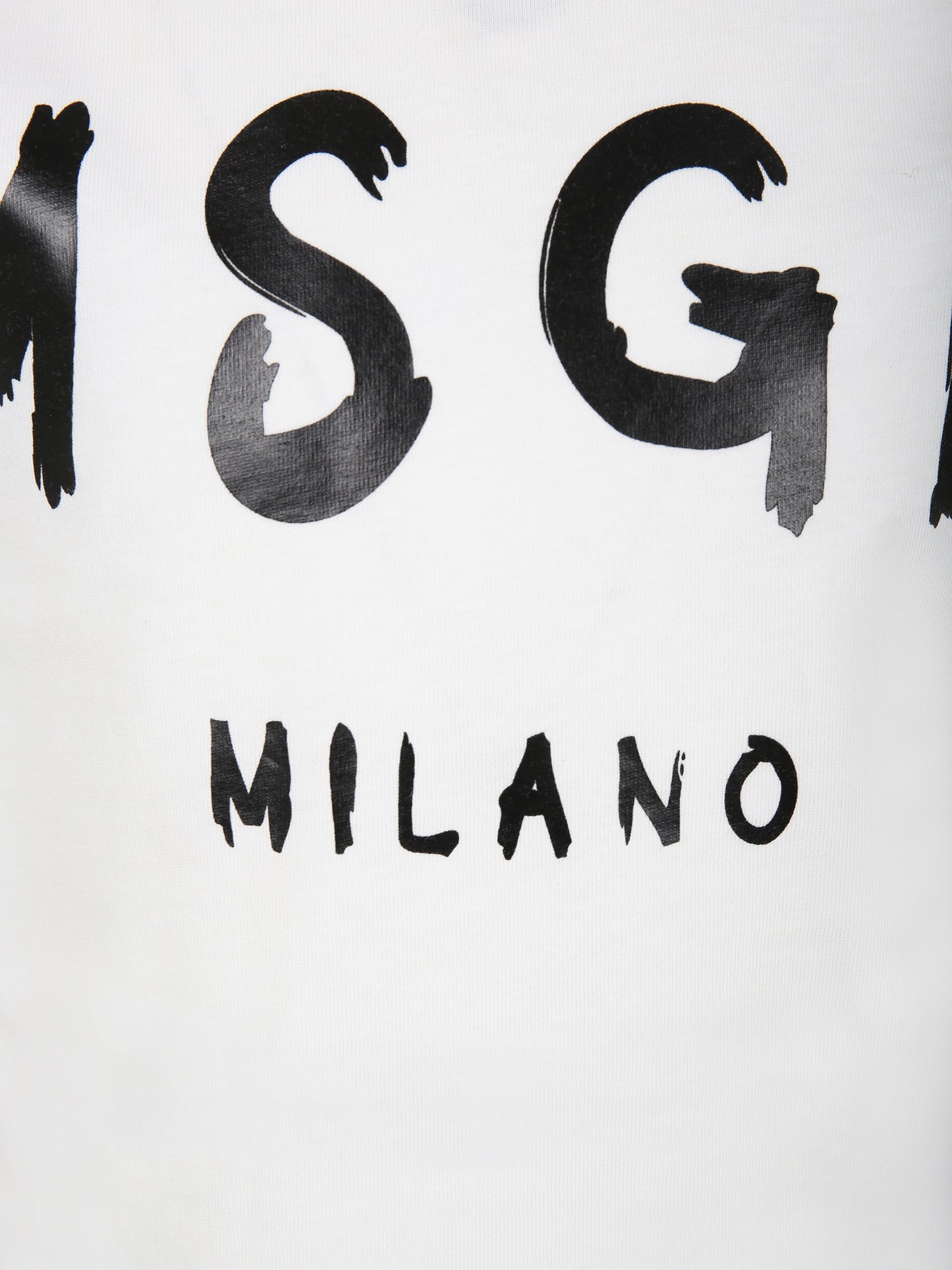 T-shirt bianca per bambini con logo,Msgm Kids,S4MSJUTH011 001