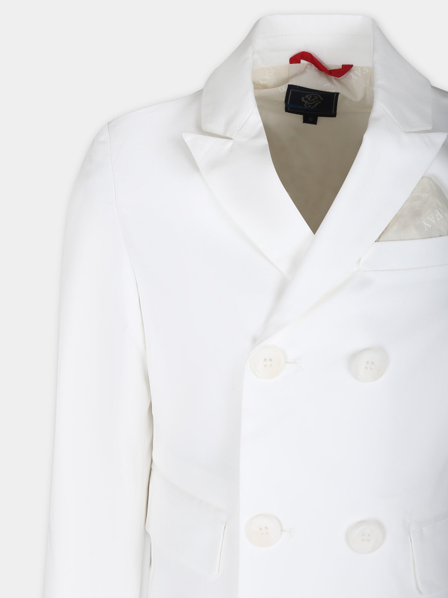 Completo bianco per bambino,Fay Kids,FU3P40 G0019 101