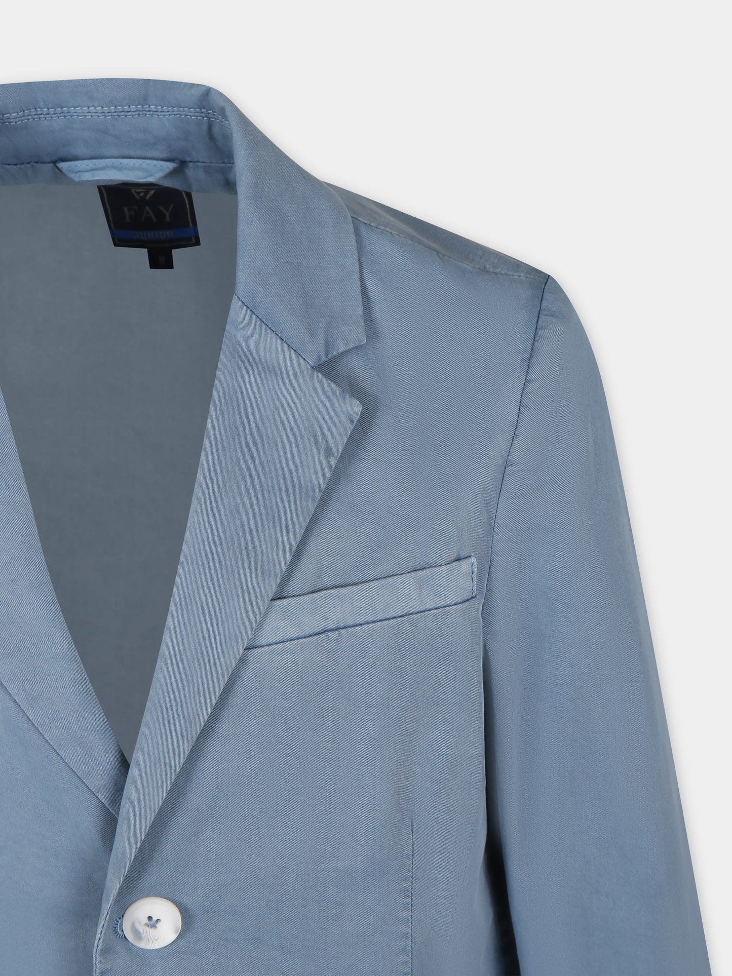 Completo celeste per bambino con logo,Fay Kids,FU3P00 G0141 626