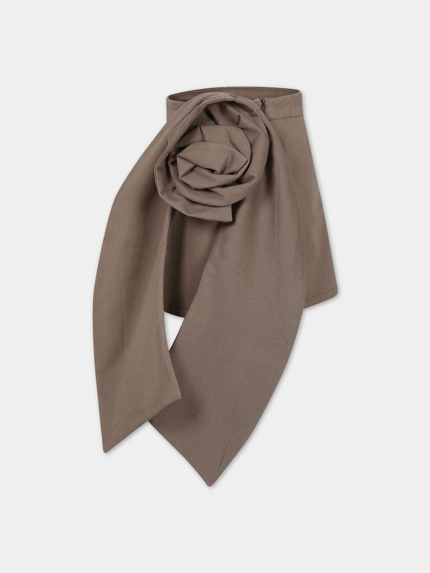 Gonna elegante marrone per bambina,Douuod Kids,DU7A41 G0073 343