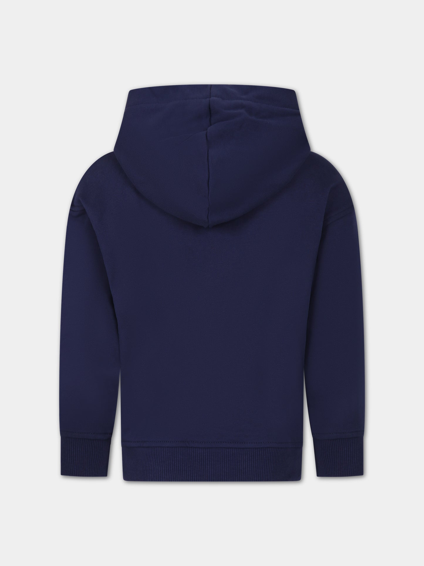 Felpa blu per bambini con Teddy Bear e logo,Moschino Kids,HQF03X LCA32 40016