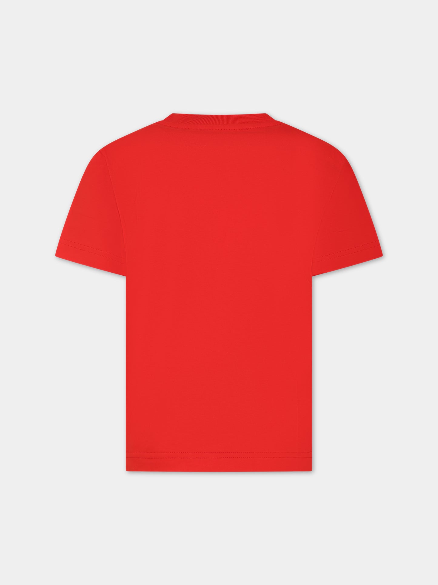 T-shirt rossa per bambino con logo,Diesel,J01209 00YI9 K438