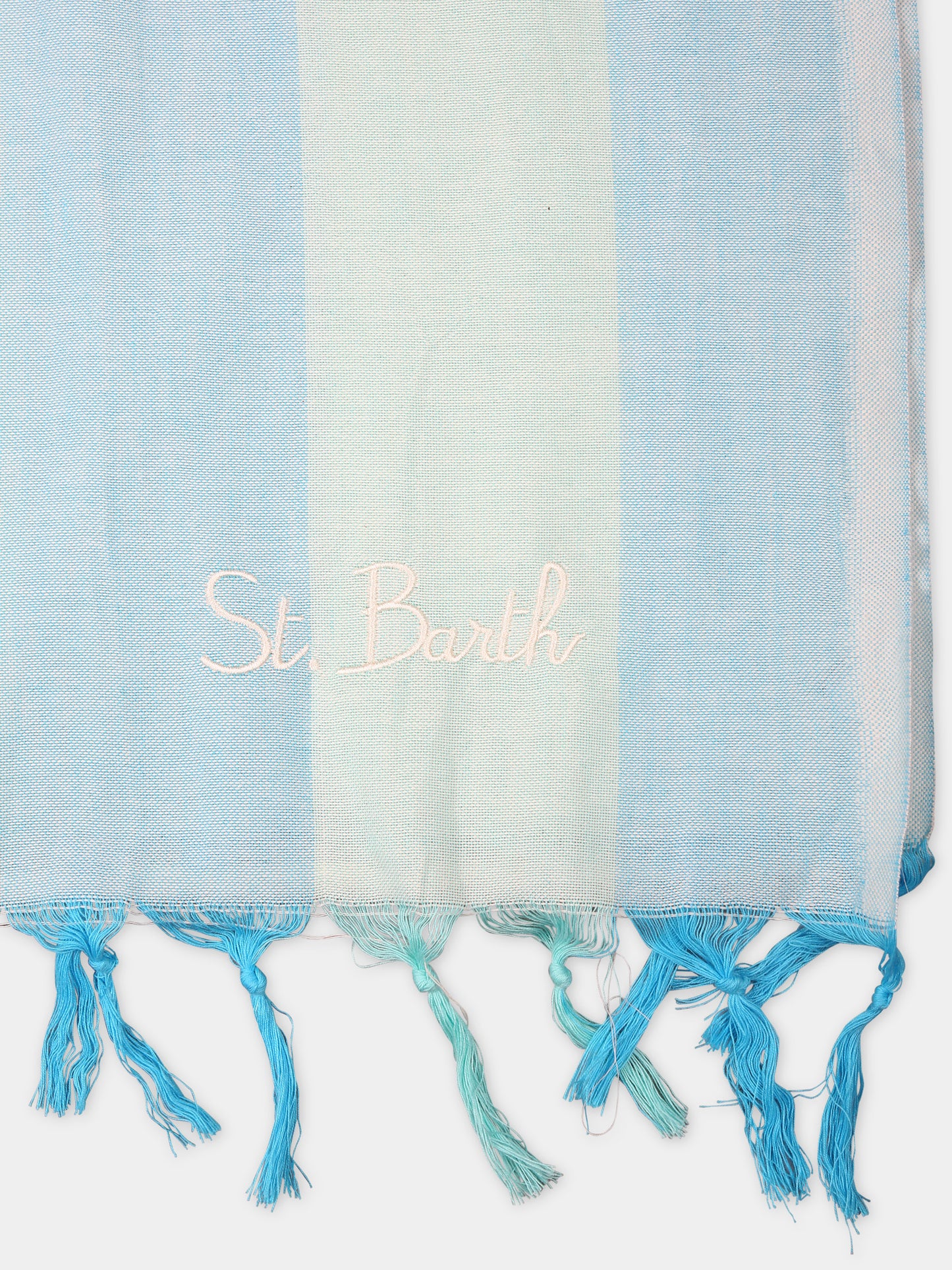 Telo mare celeste per bambini con logo,Mc2 Saint Barth,FOUL002 01188F