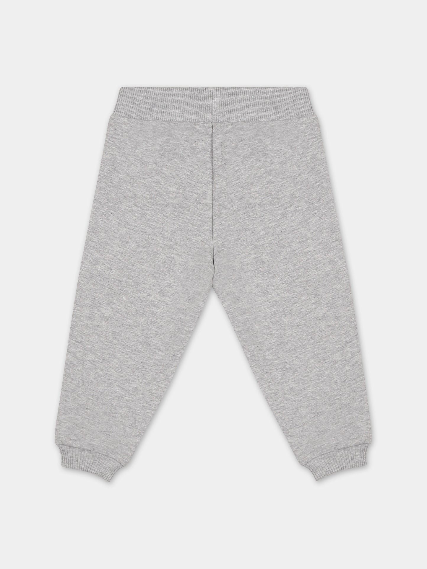 Pantaloni grigi per neonati con logo,Moschino Kids,MMP04O LDA27 60926