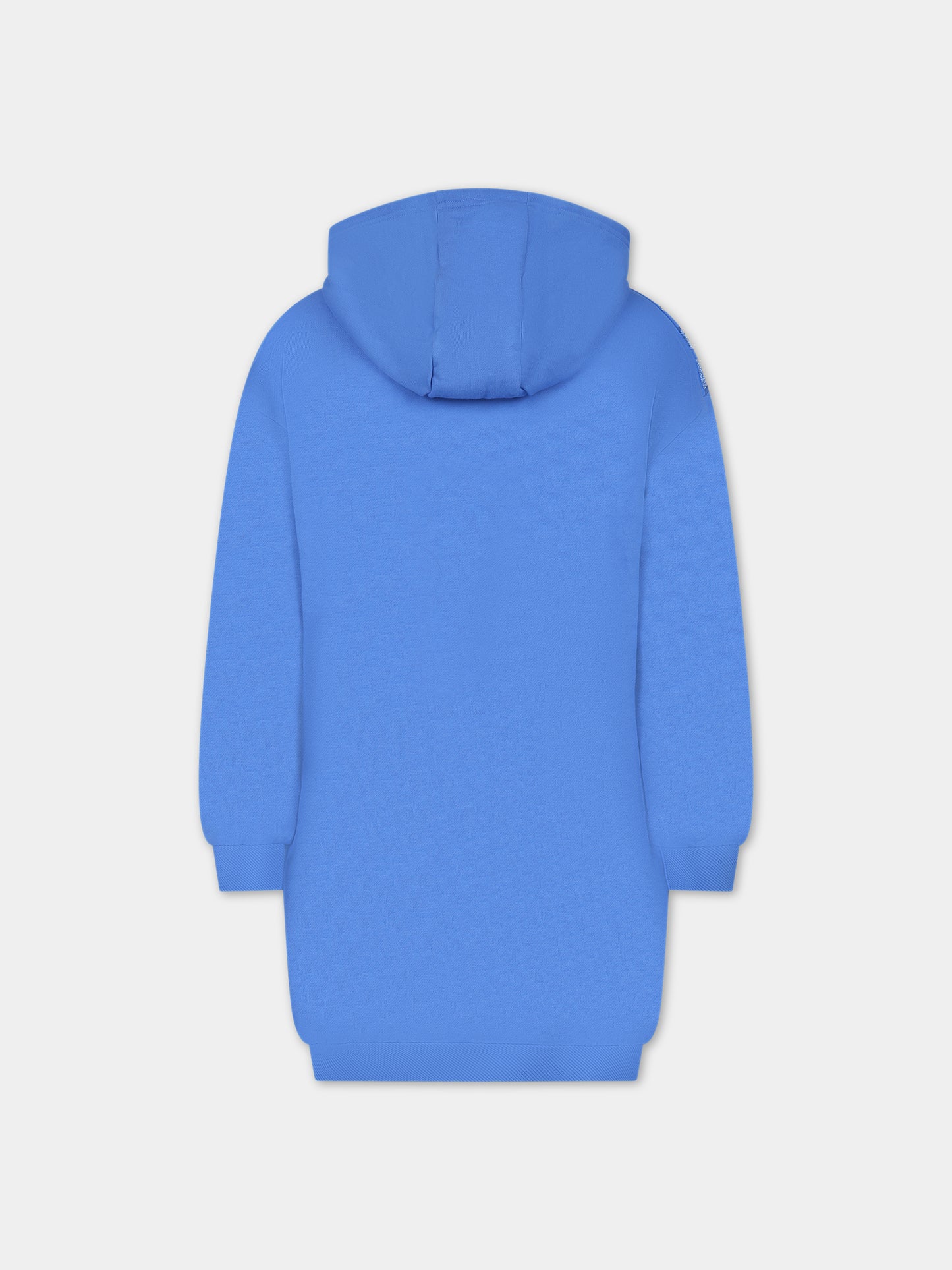 Vestito blu per bambina con stampa cuori,Billieblush,U12782 81P