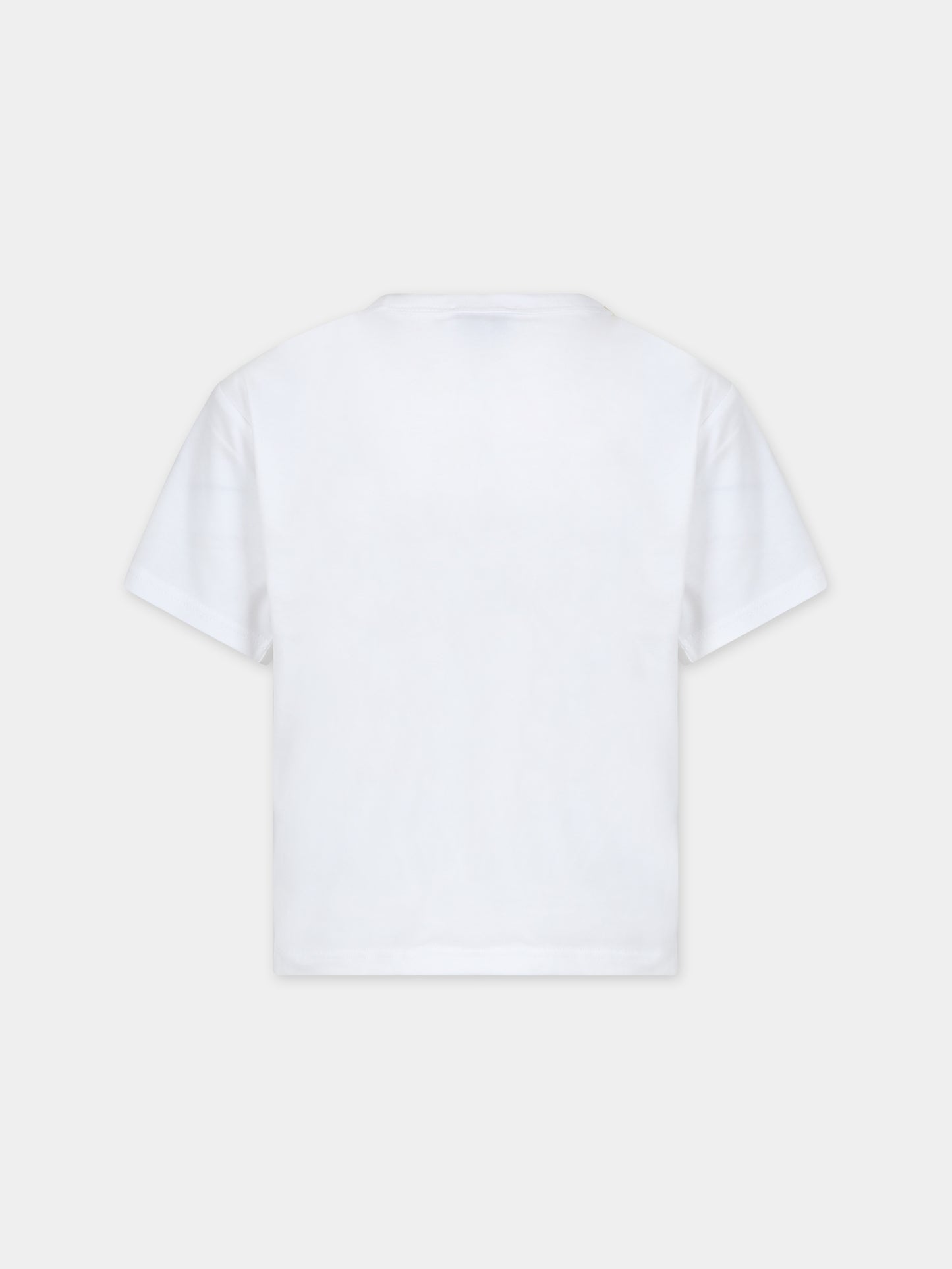 T-shirt bianca per bambina con stampa coniglio,Little Marc Jacobs,W15615 10B