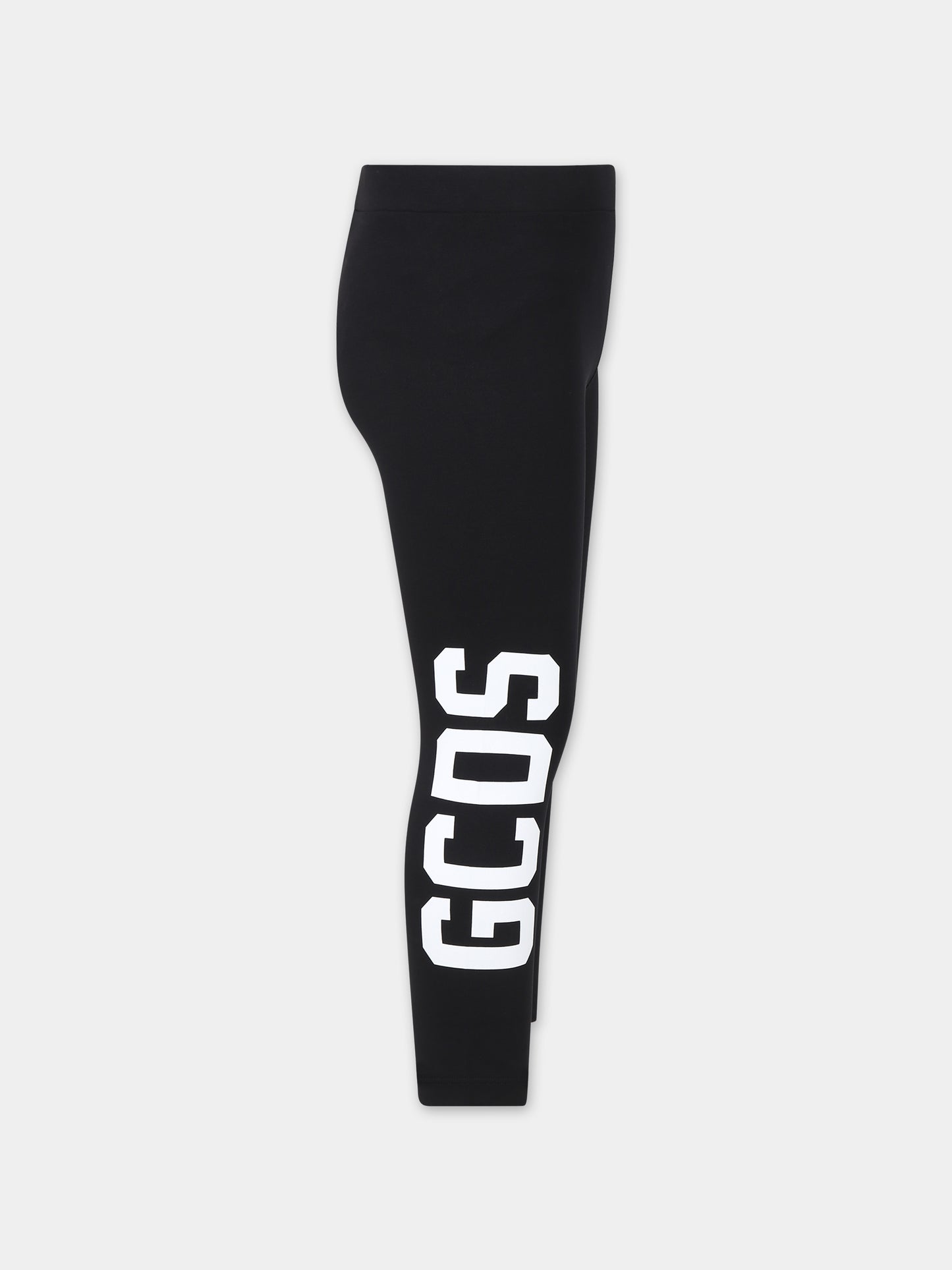 Leggins nero per bambina con logo,Gcds Kids,DCP003 LBA00 60100