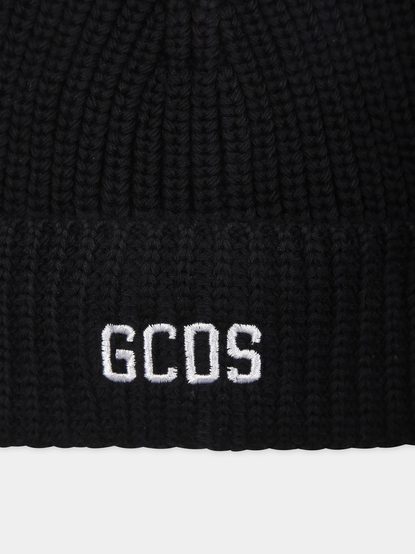 Berretto nero per bambini con logo,Gcds Kids,DUX00P LHE03 60100