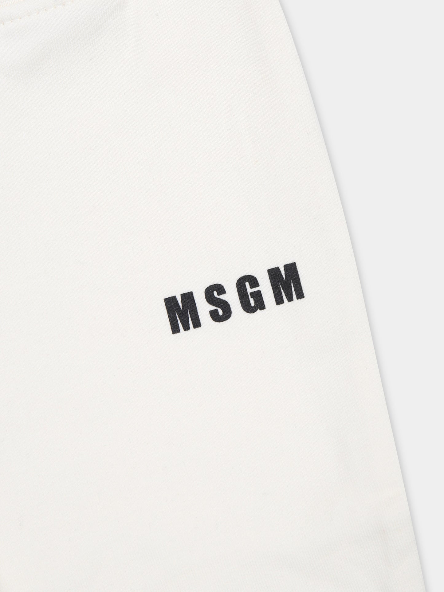 Completo bianco per neonata con logo,Msgm Kids,F3MSNGTP221 013