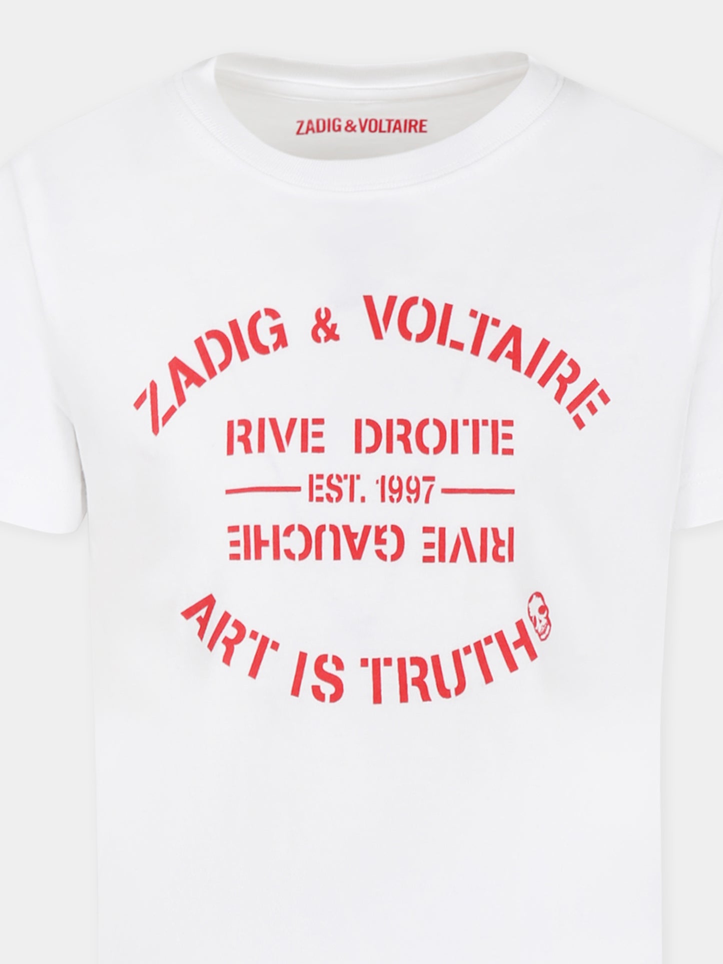 White t-shirt for kids with logo